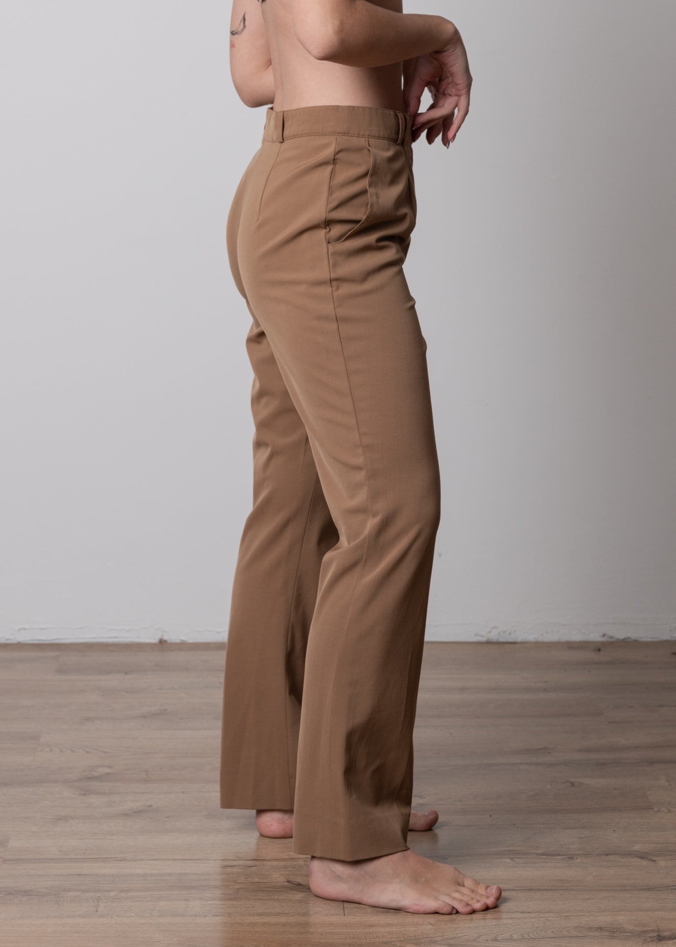 Vintage Brown Straight Trousers
