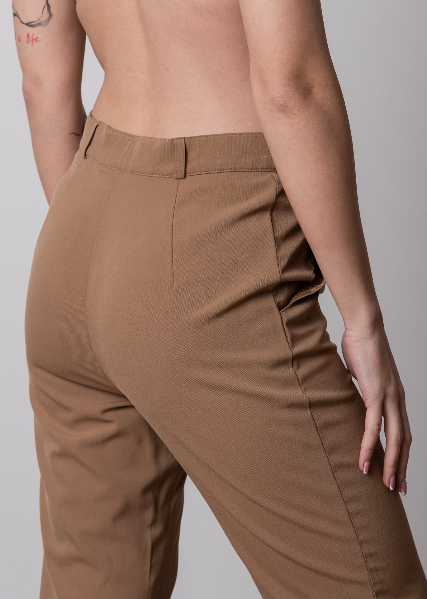 Vintage Brown Straight Trousers