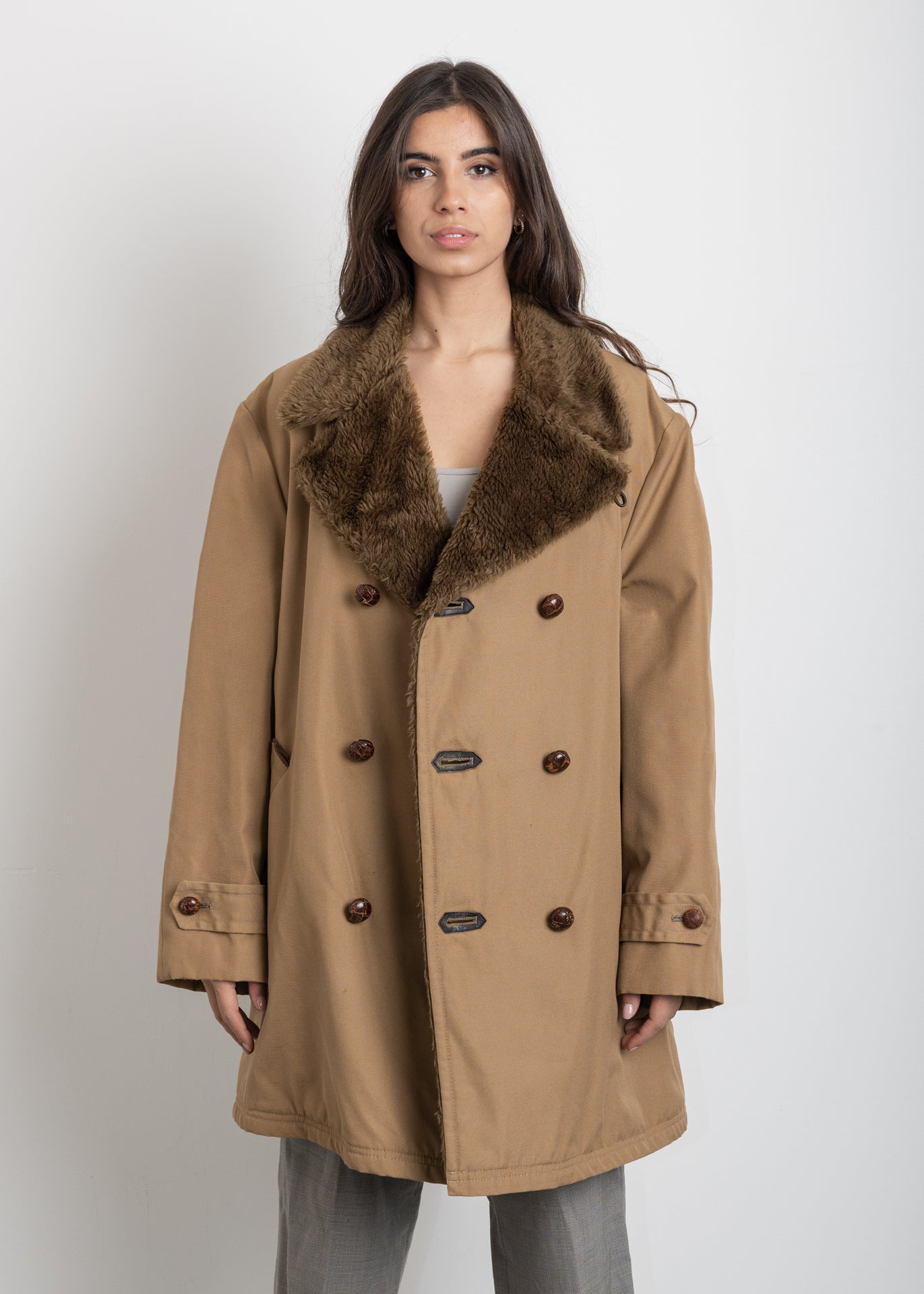 Vintage Brown Oversized Coat