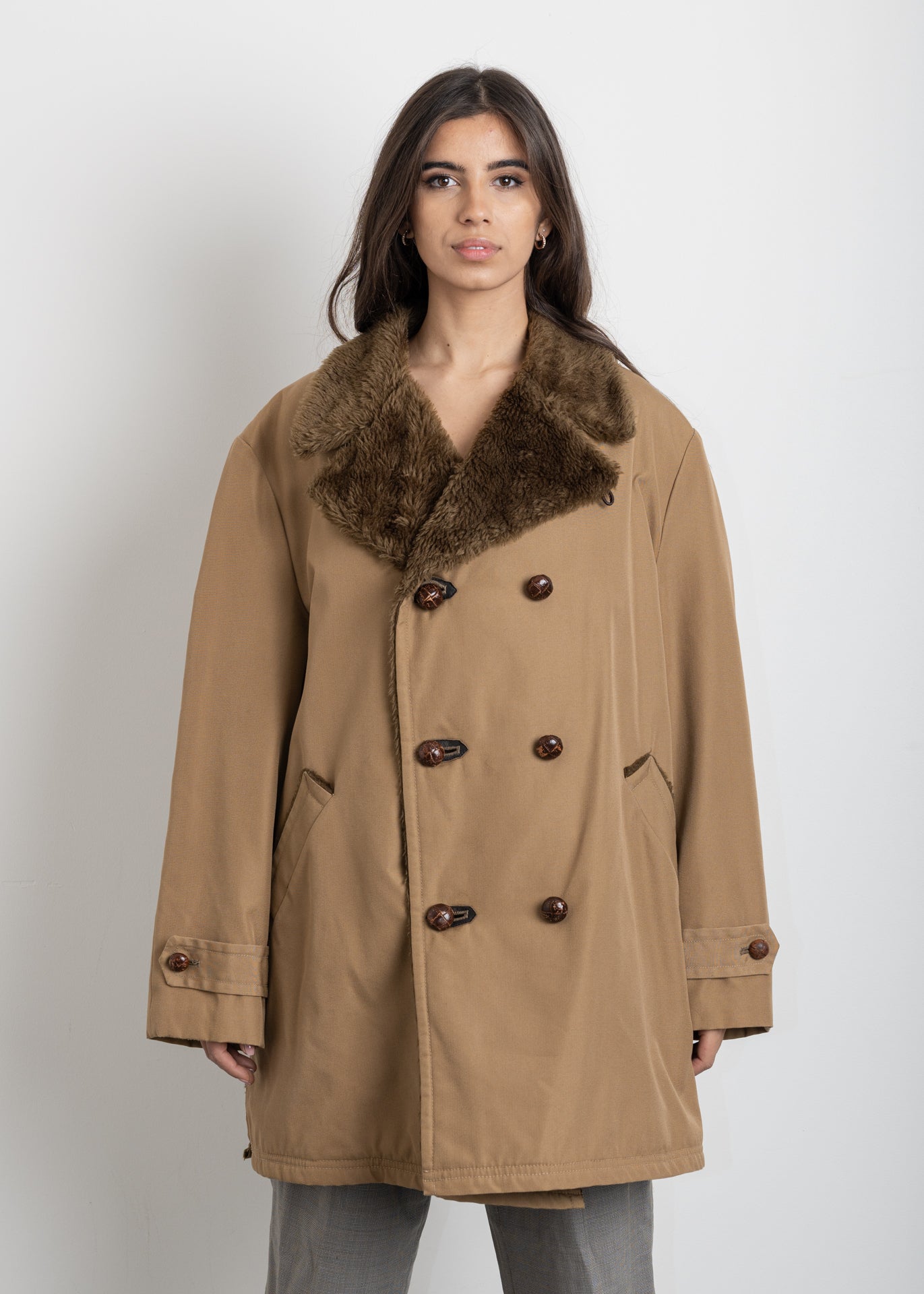 Vintage Brown Oversized Coat