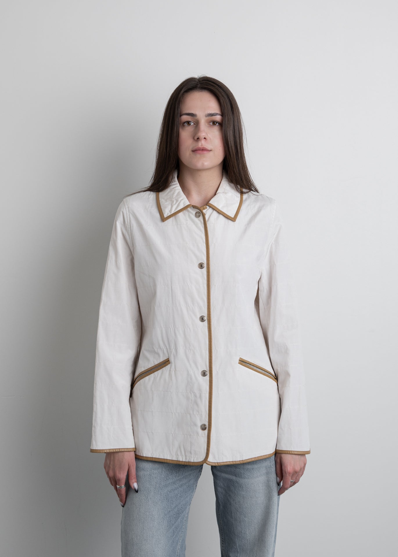 Vintage White Quilted Jacket