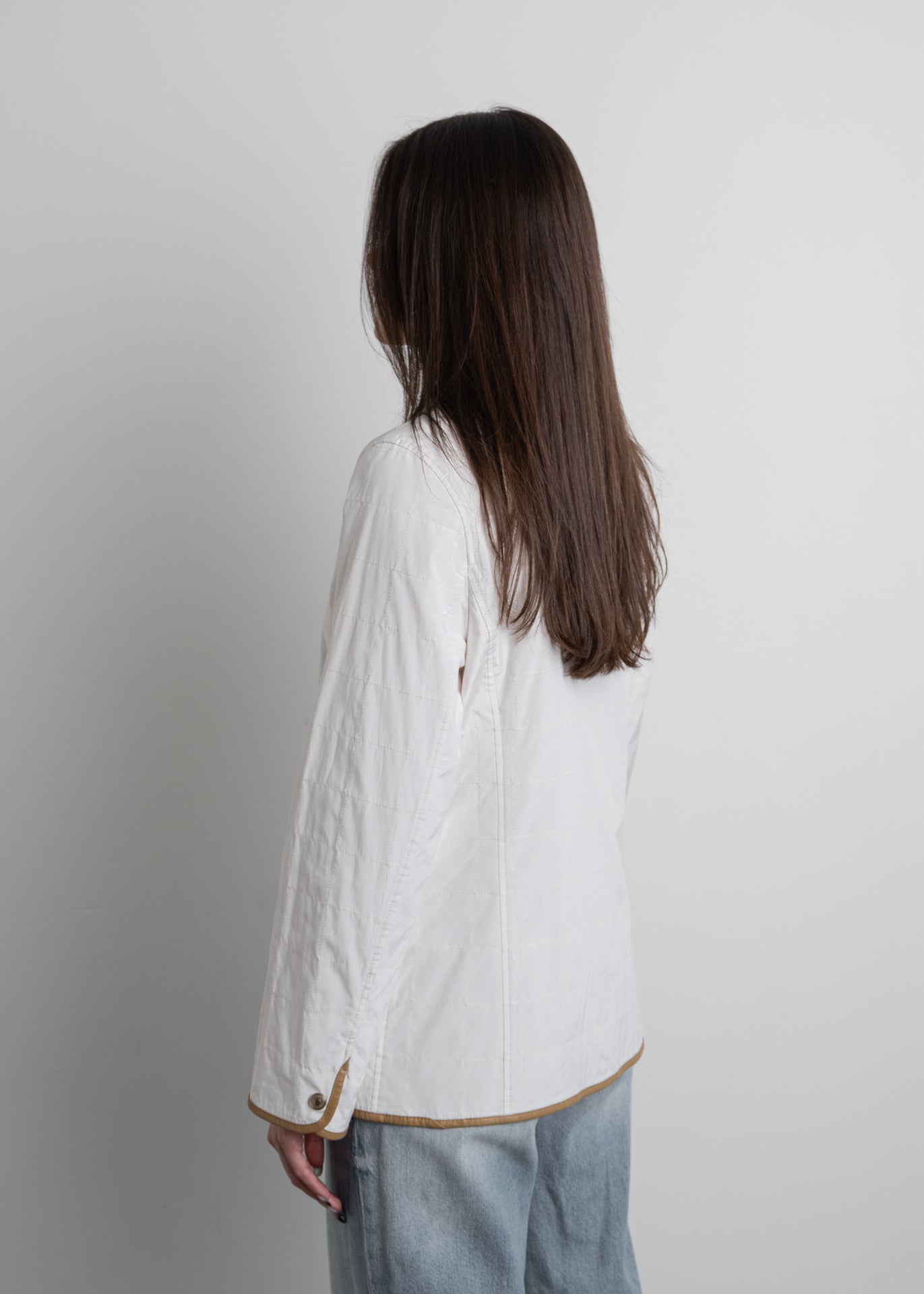 Vintage White Quilted Jacket
