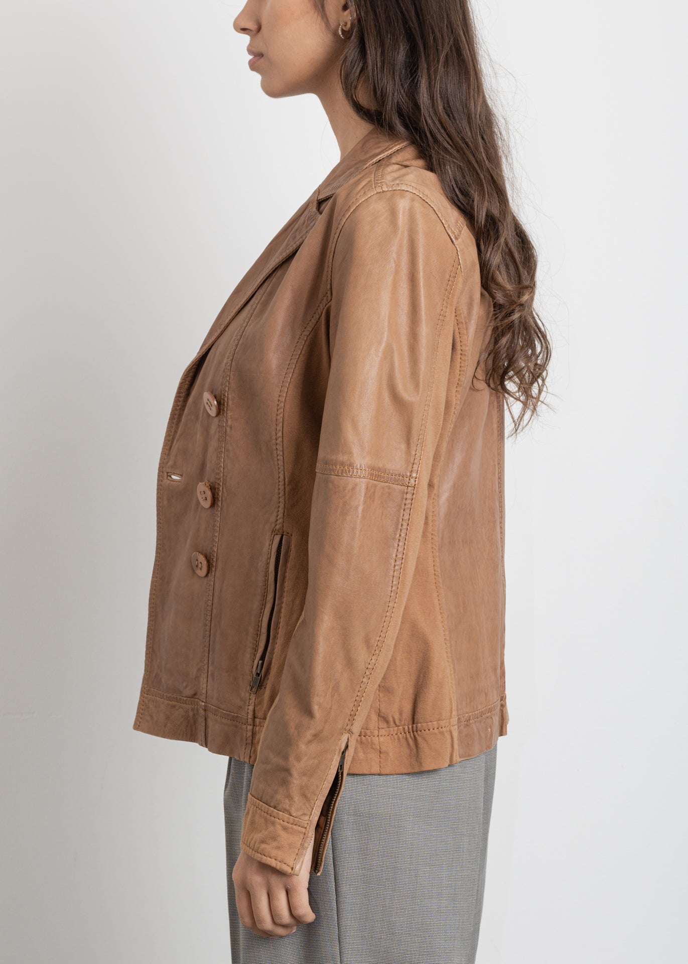 Vintage Brown Leather Jacket