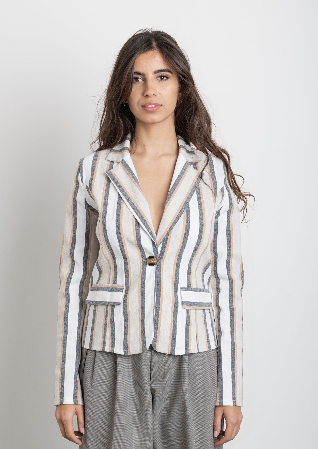 Vintage Stripy Crop Jacket