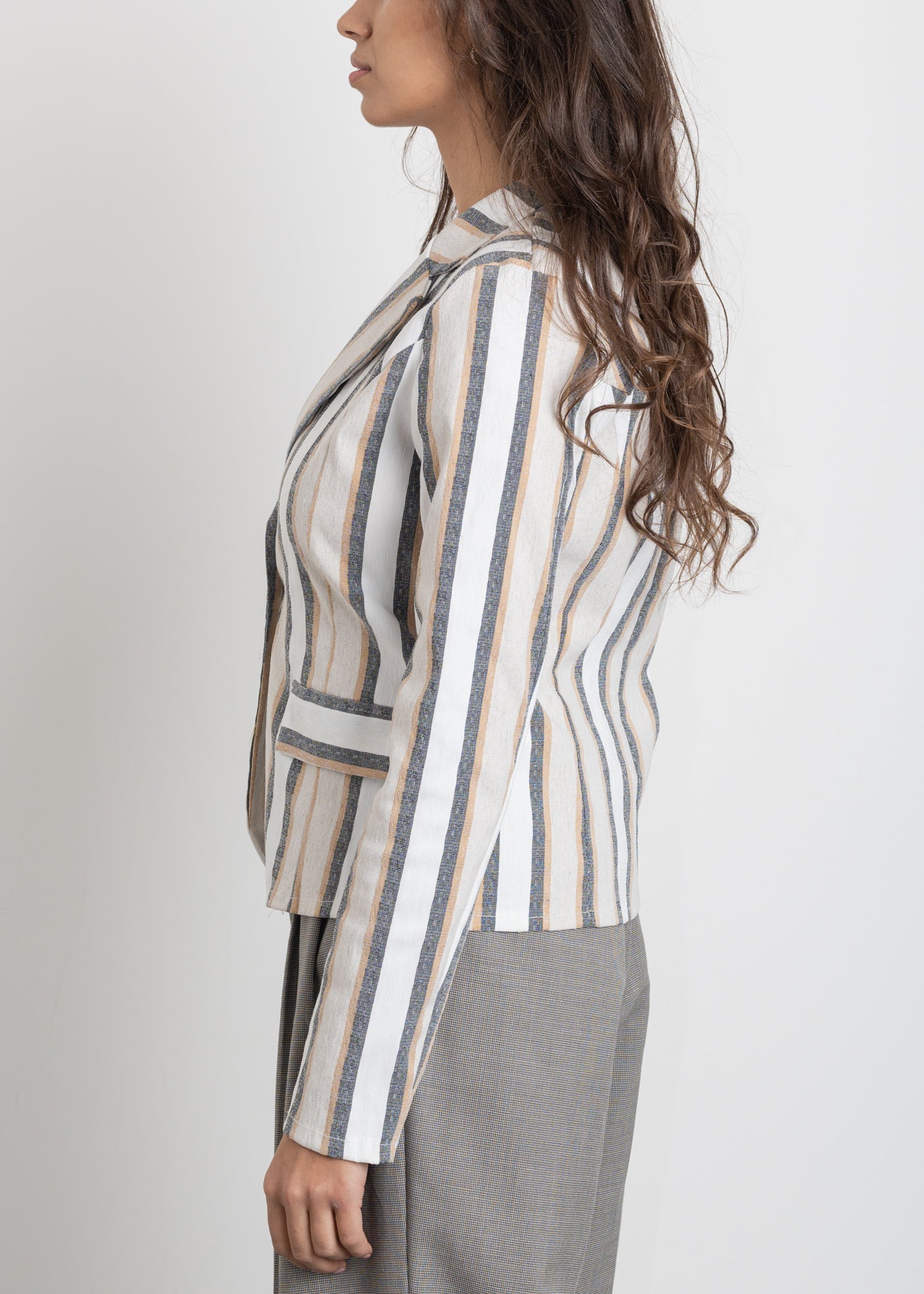 Vintage Stripy Crop Jacket