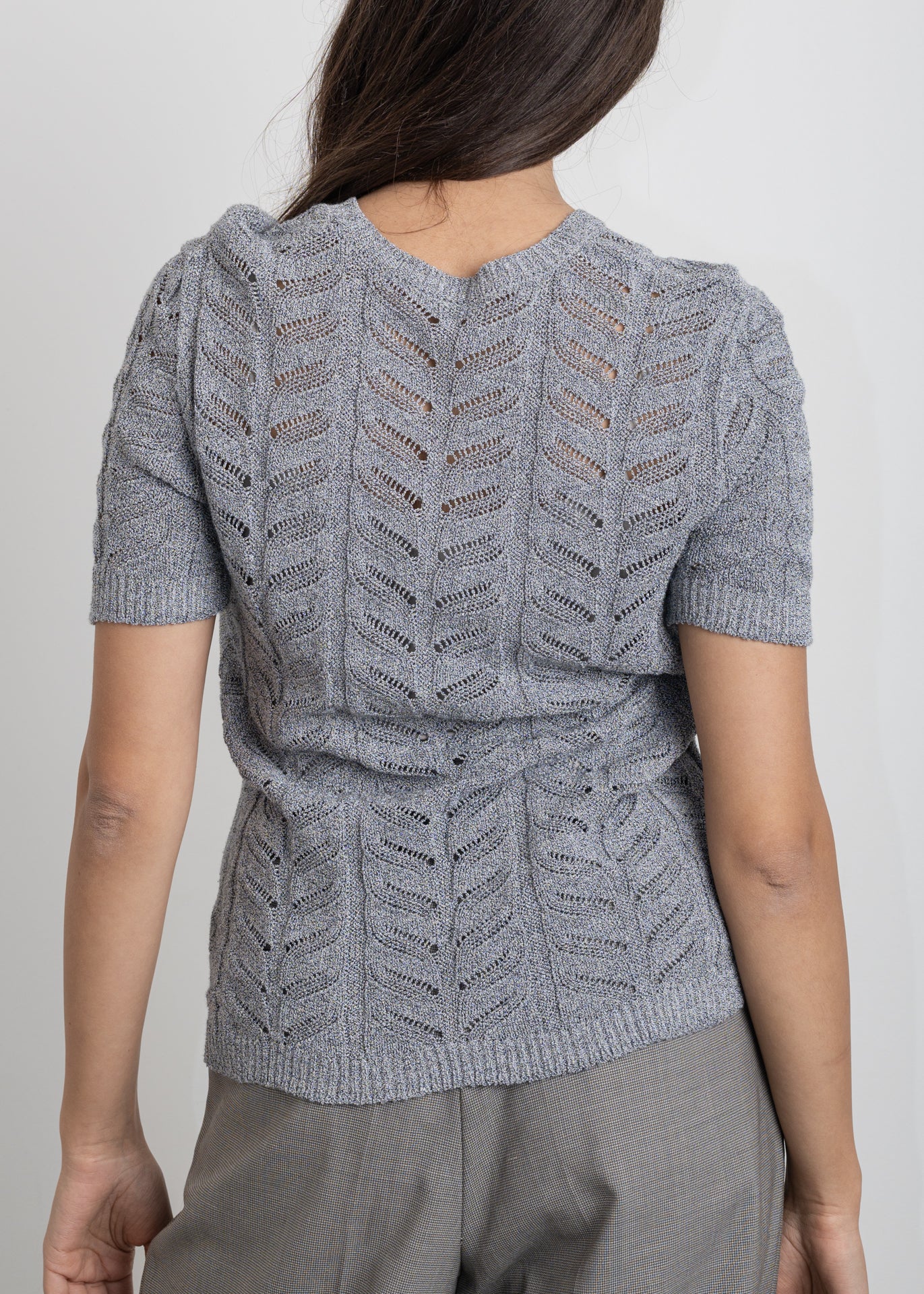 Vintage Grey Knitted Blouse