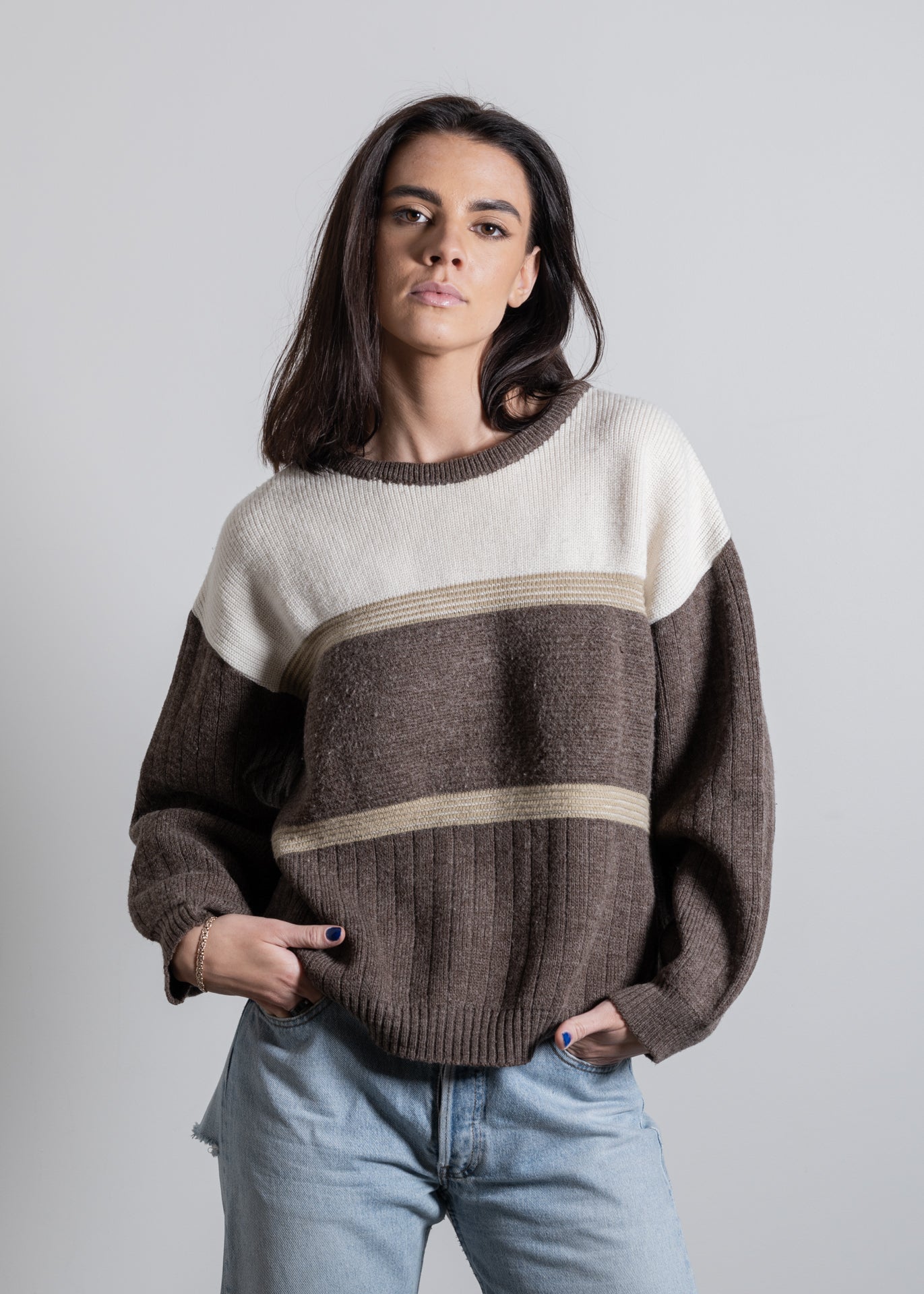 Vintage Brown Oversized Sweater