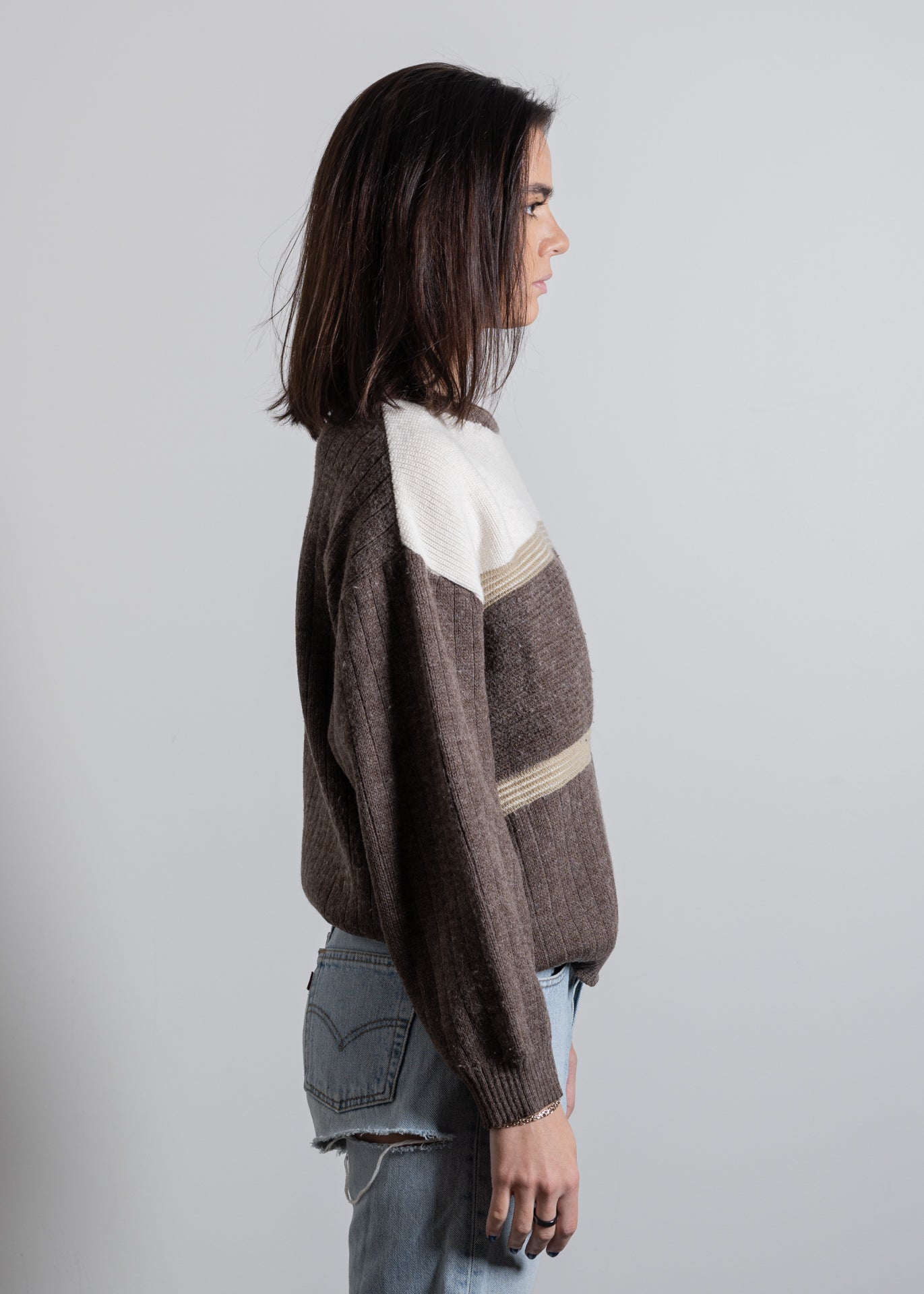 Vintage Brown Oversized Sweater