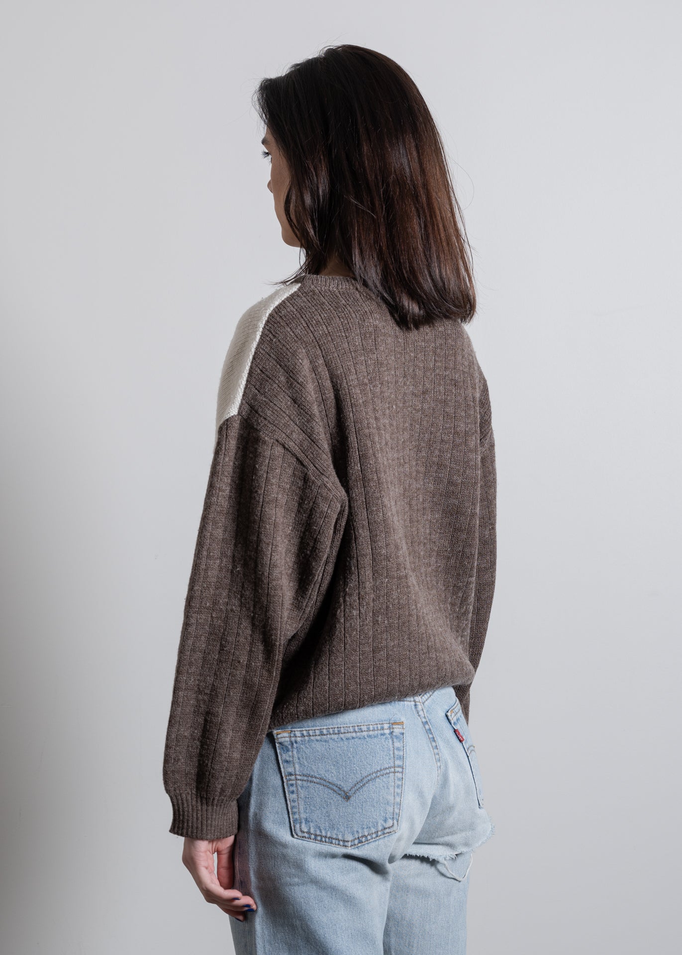 Vintage Brown Oversized Sweater