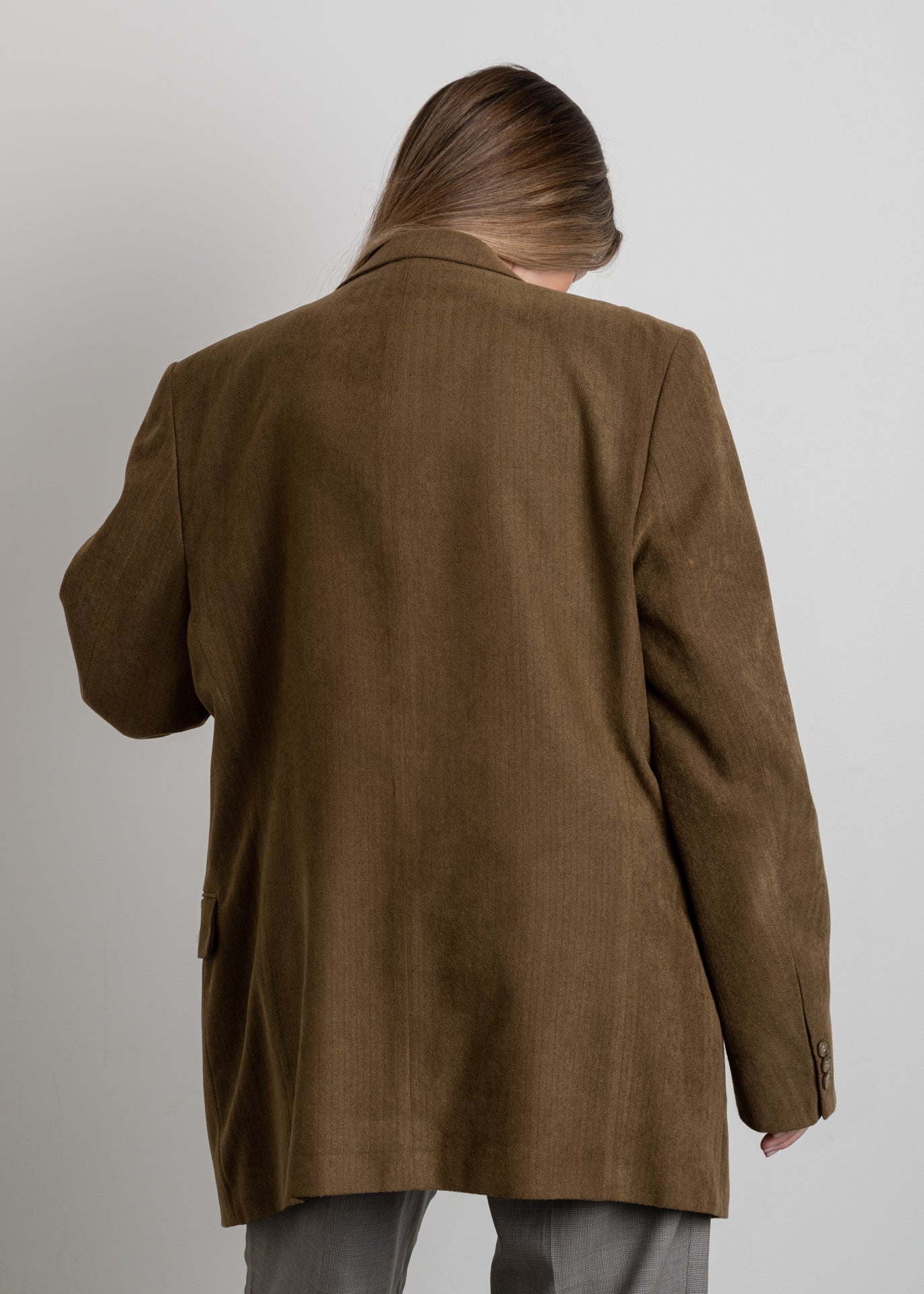 Vintage  Brown Longer Cut Oversized Blazer