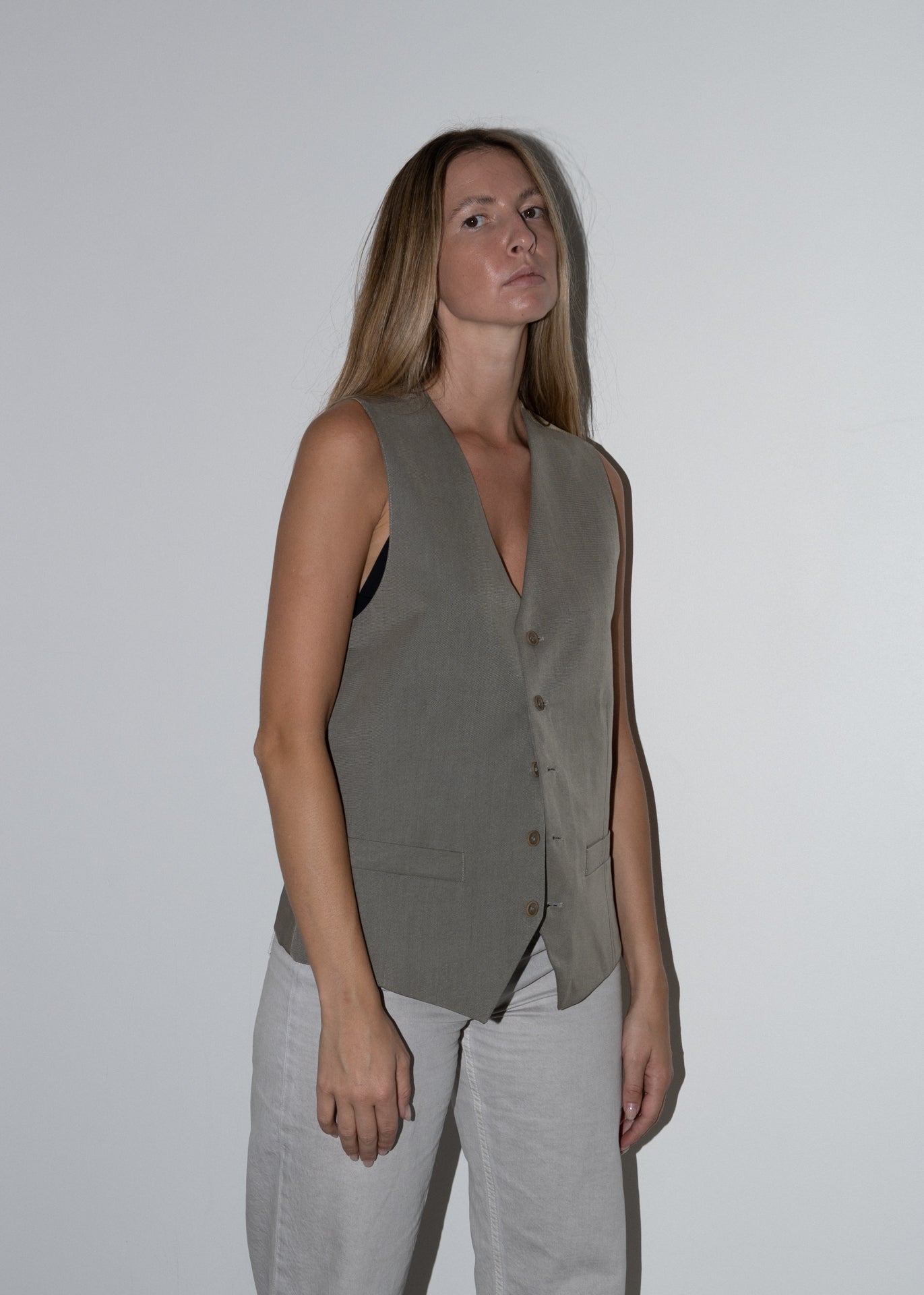 Vintage Grey Oversized Vest