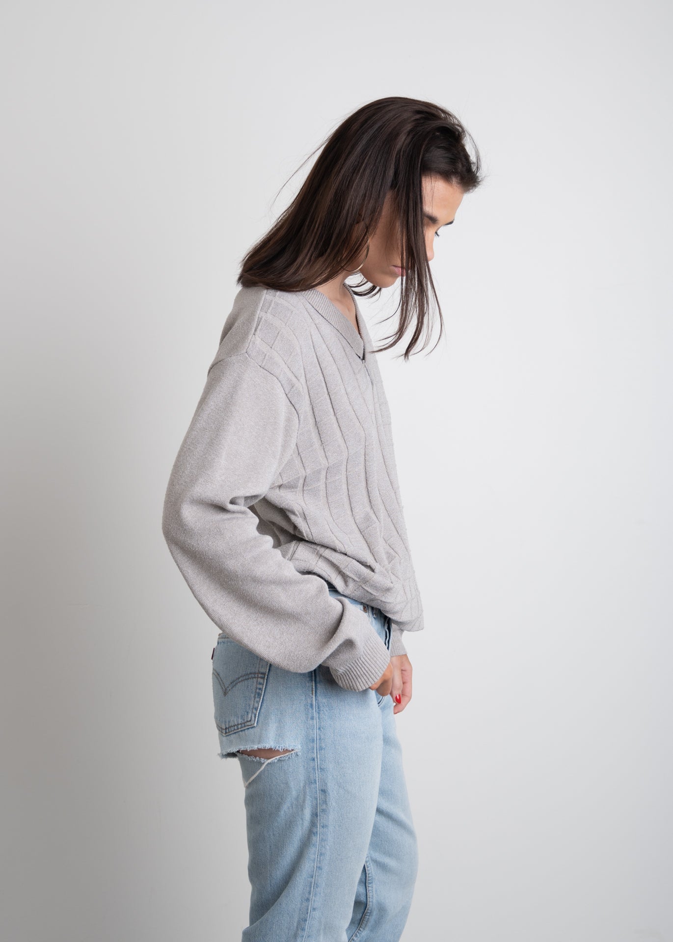 Vintage Grey Wool Sweater