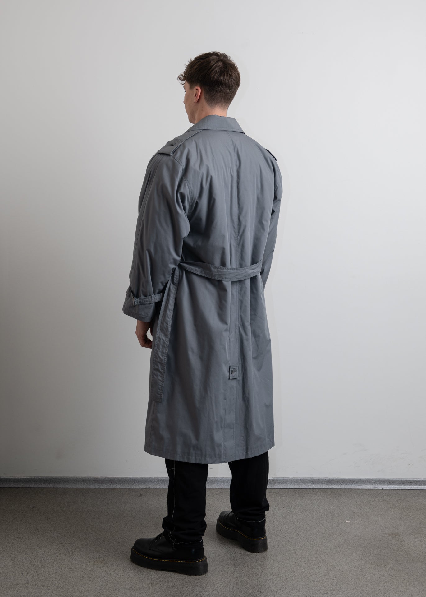 Vintage Grey Oversized Rain Coat