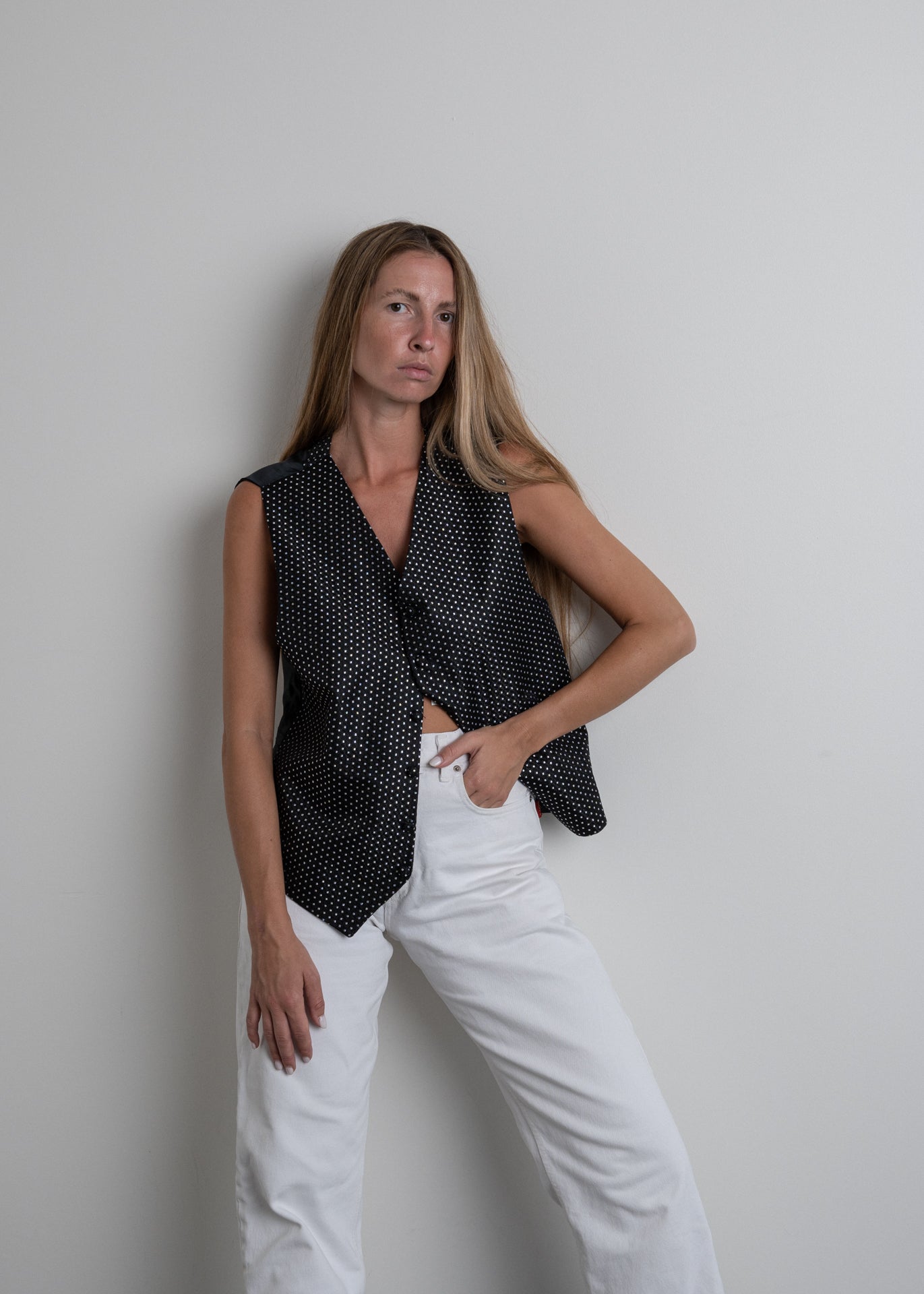 Vintage Black Oversized Vest
