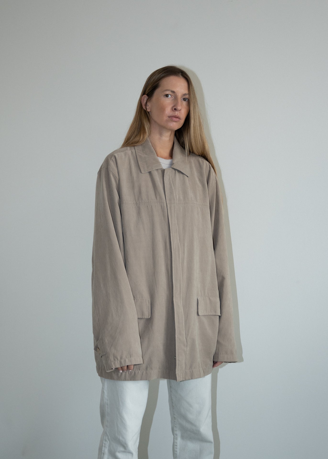 Vintage Nude Oversized Light Weight Jacket