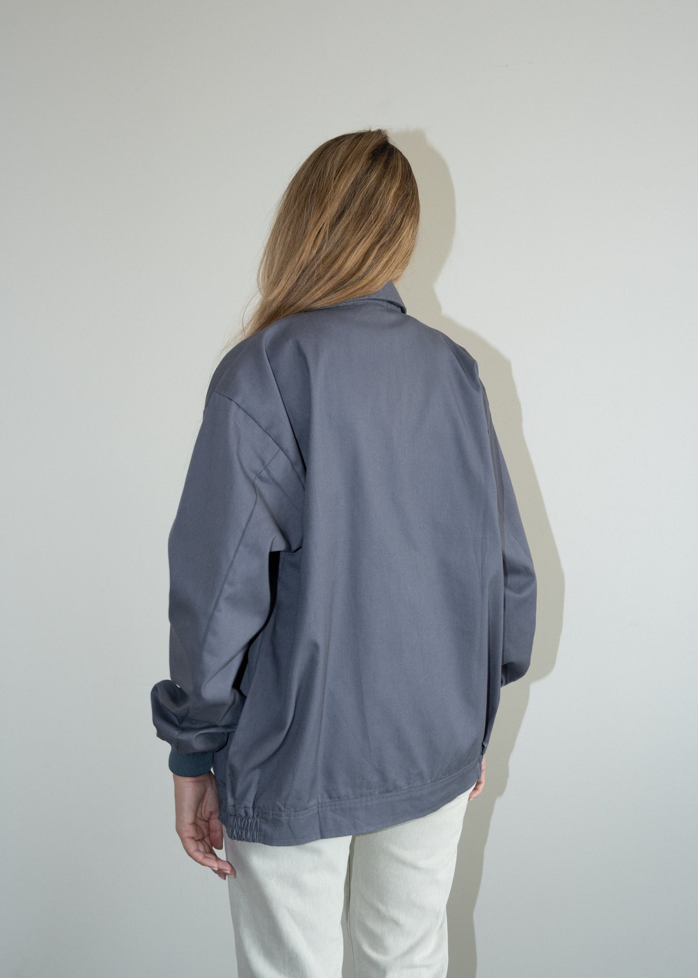 Vintage Grey Light Weight Jacket with a Zip