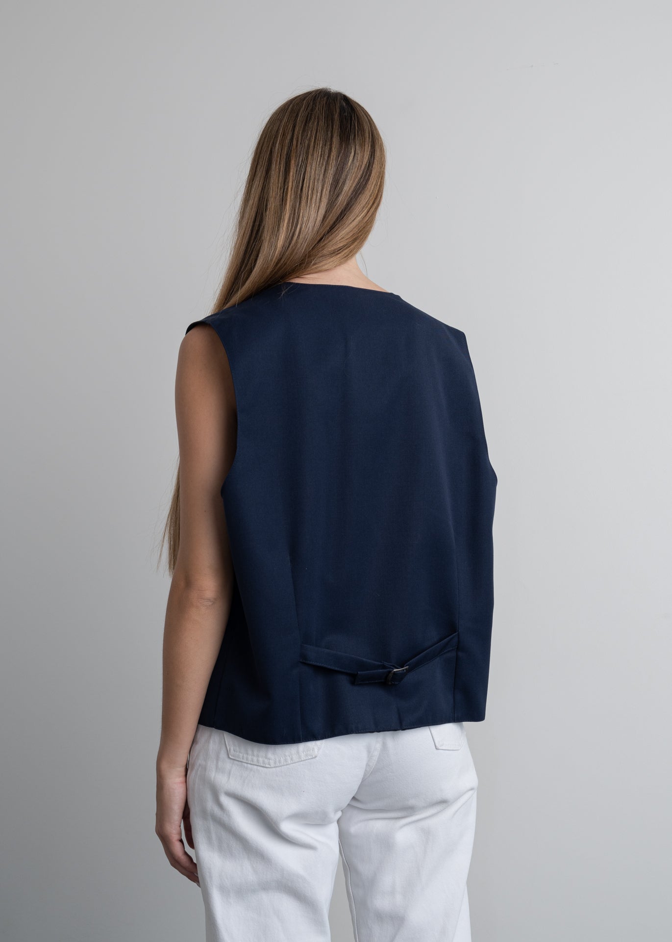 Vintage Blue Oversized Vest