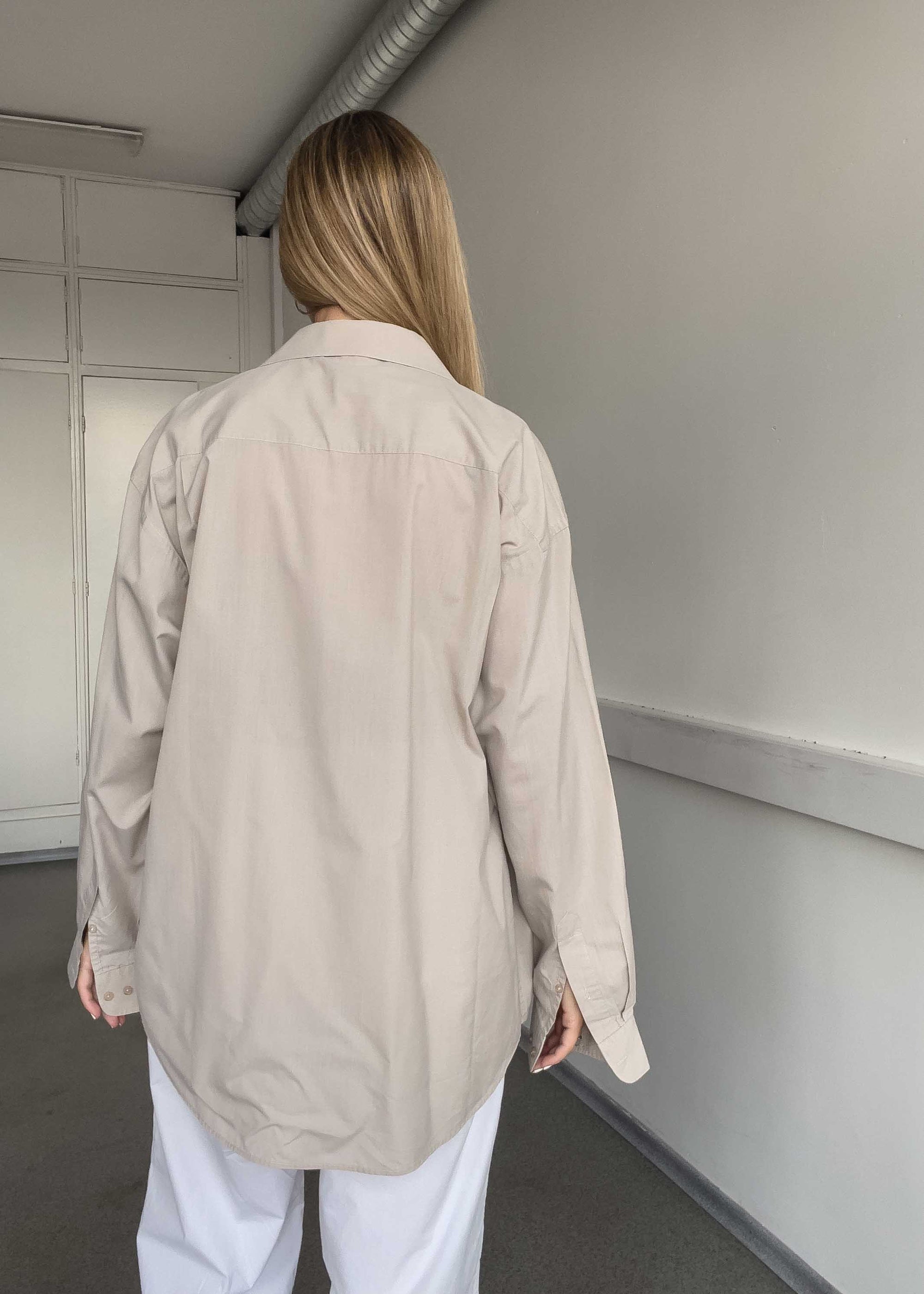 Vintage Warm Grey Oversized Shirt