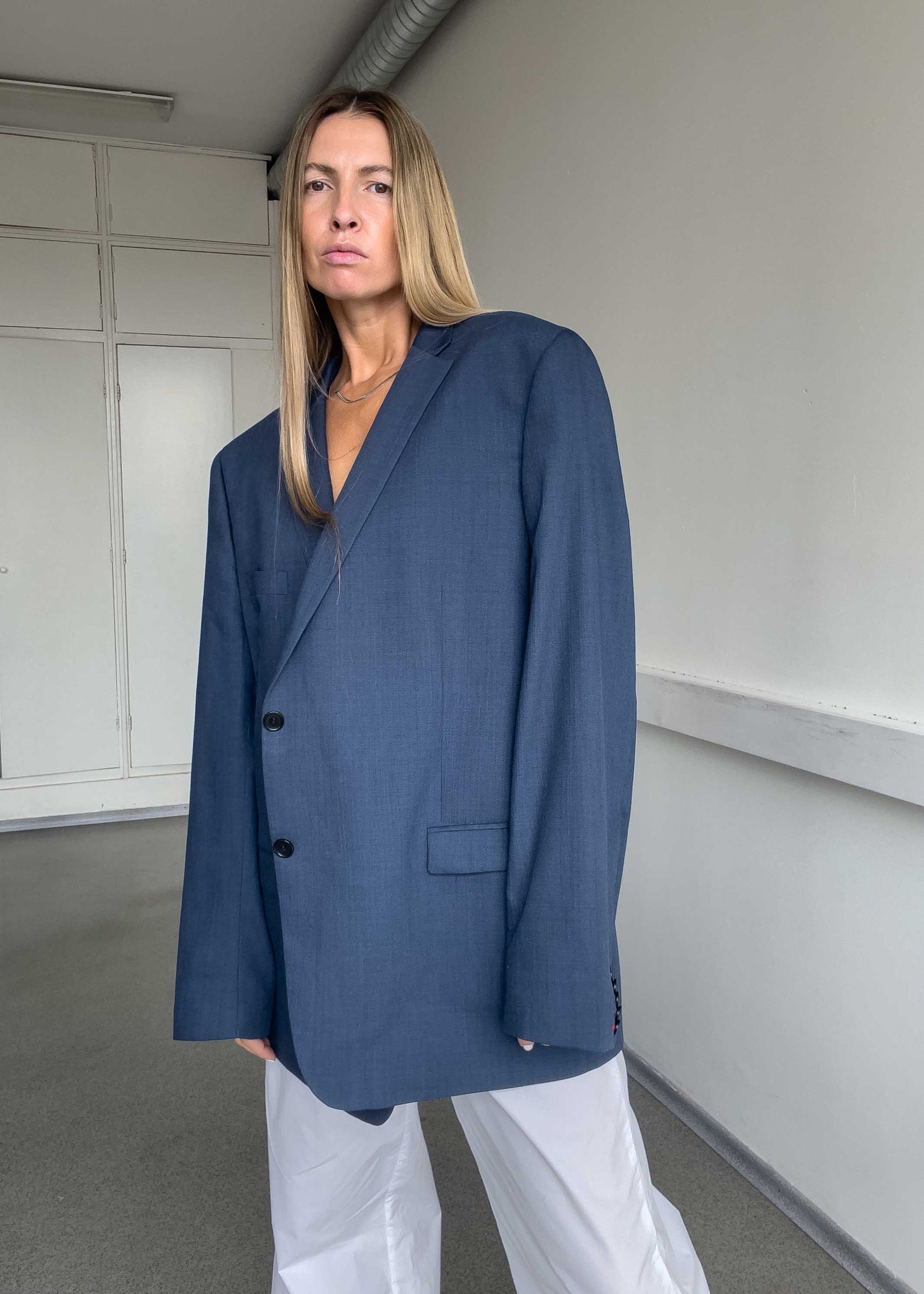 Vintage Blue Oversized Blazer