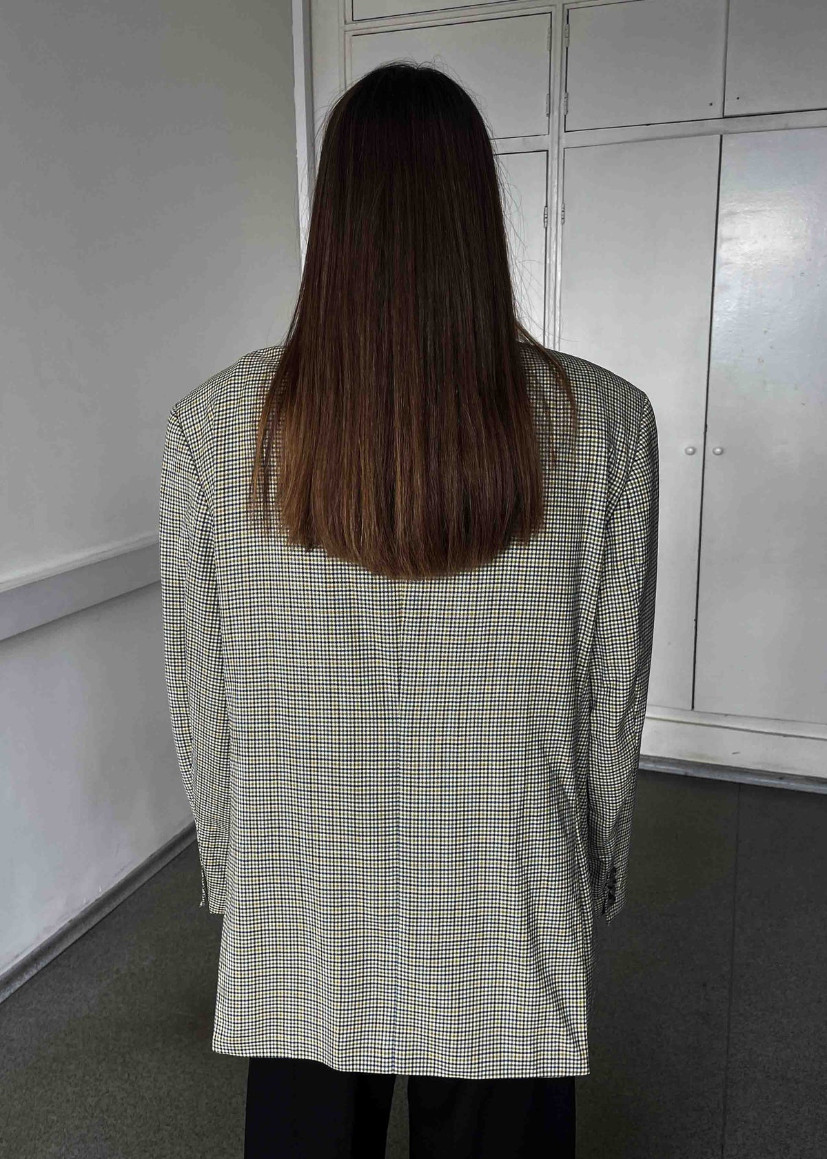 Vintage Multicoloured Checked Oversized Blazer