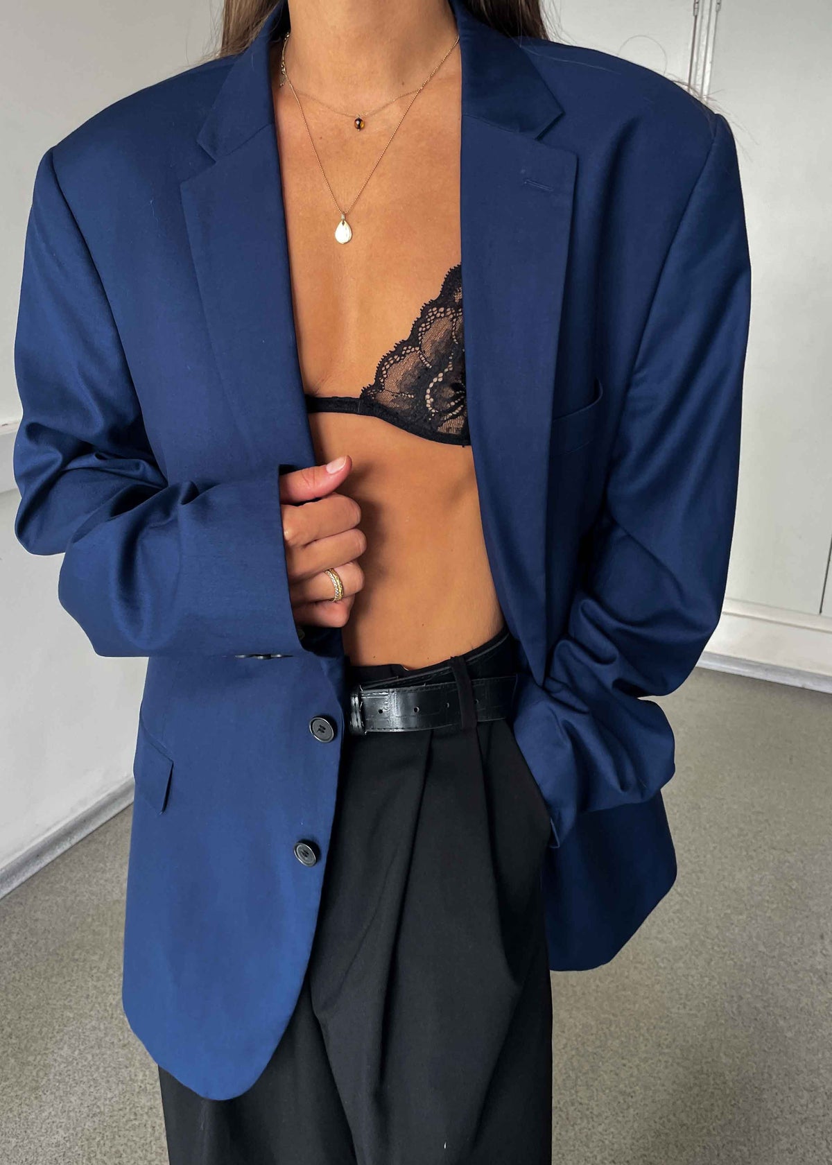 Vintage Blue Oversized Blazer