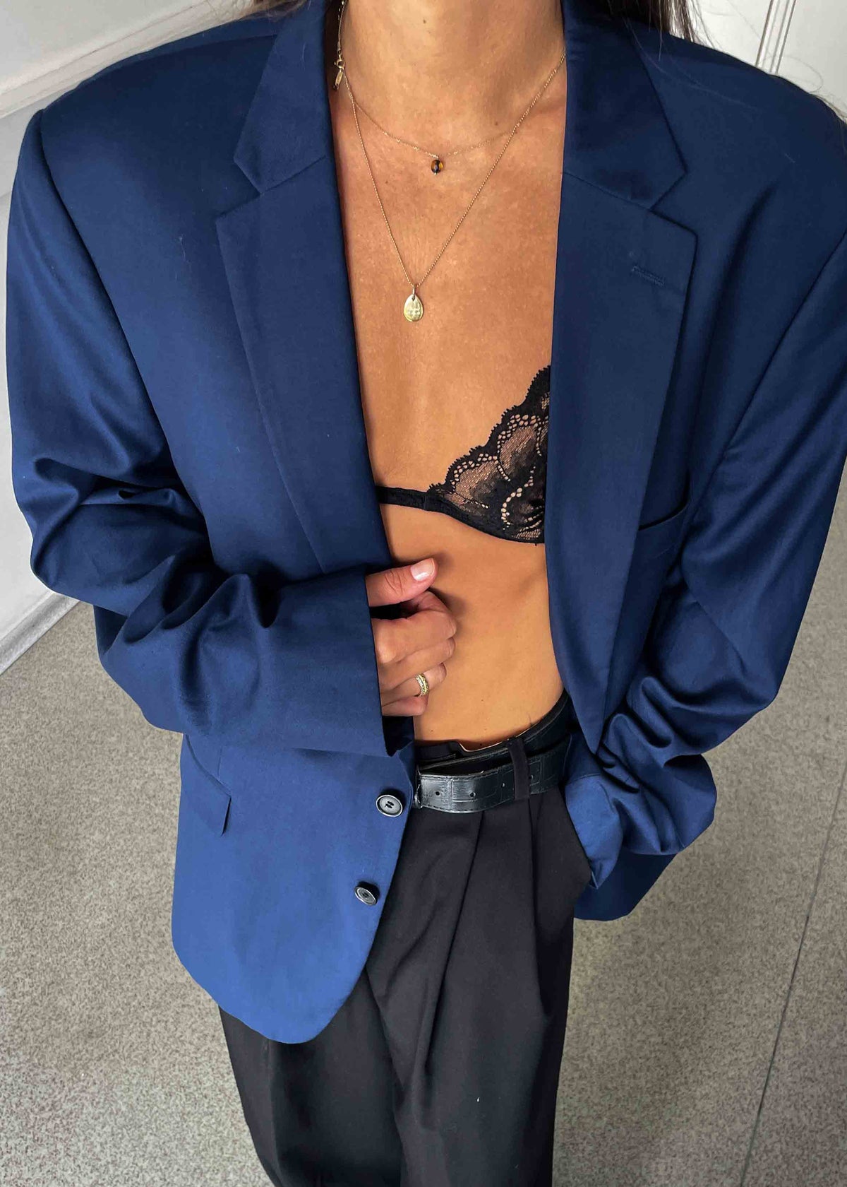 Vintage Blue Oversized Blazer