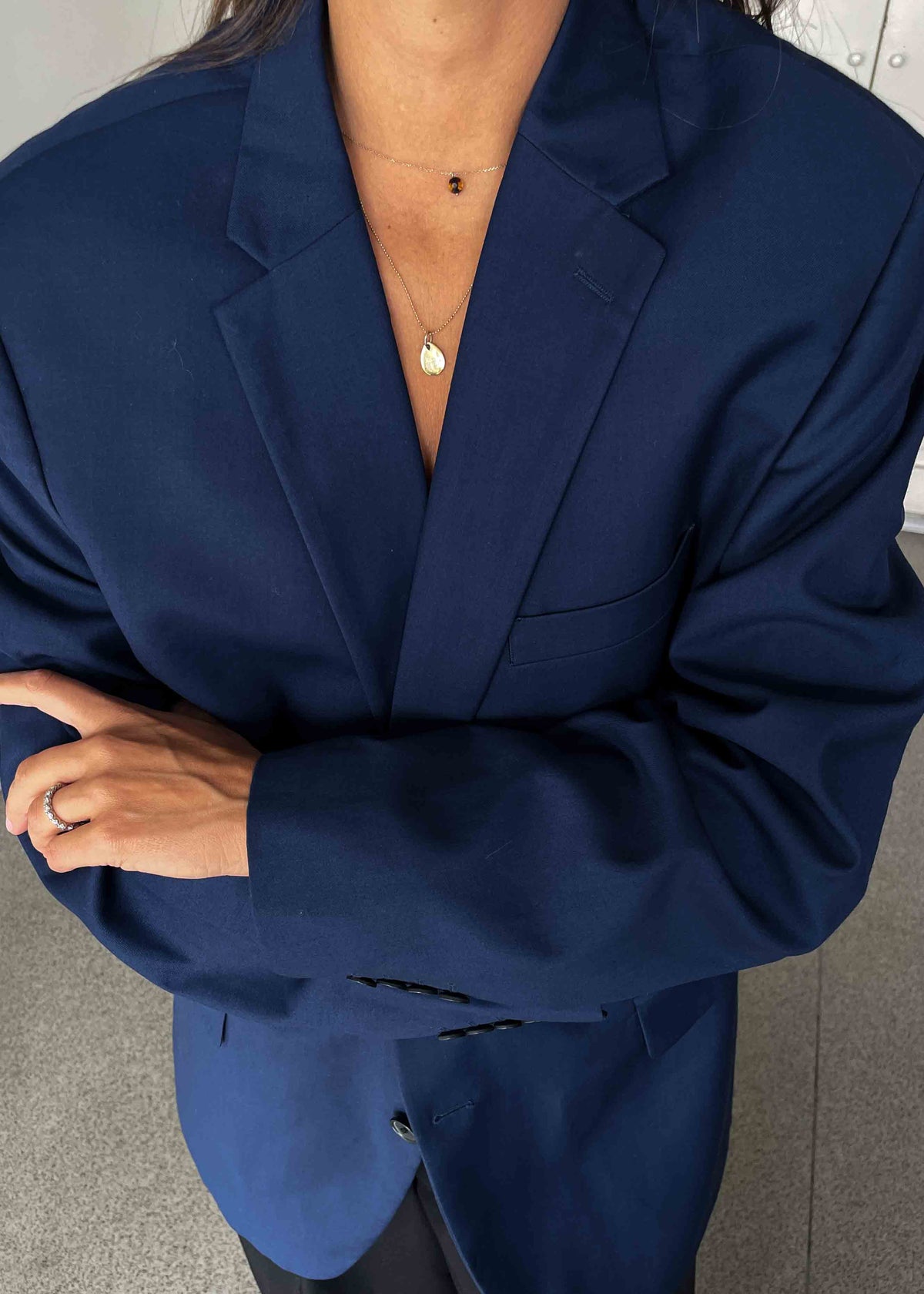 Vintage Blue Oversized Blazer