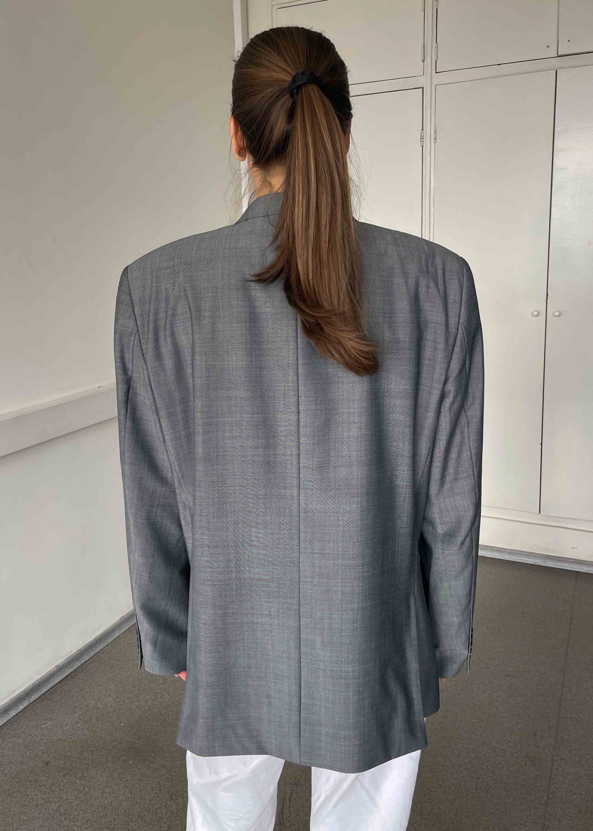 Vintage Grey Oversized Blazer