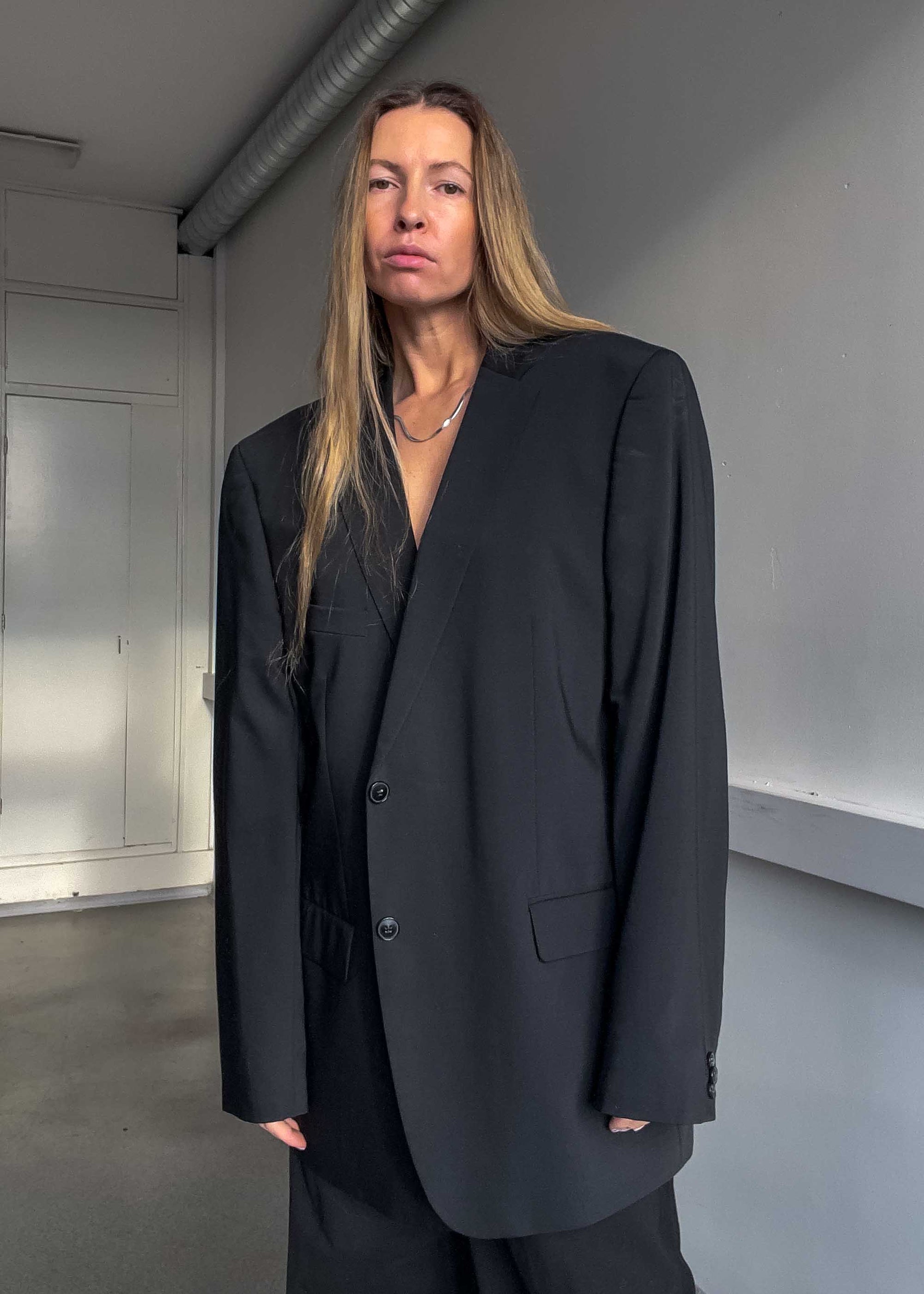 Vintage Black Oversized Blazer