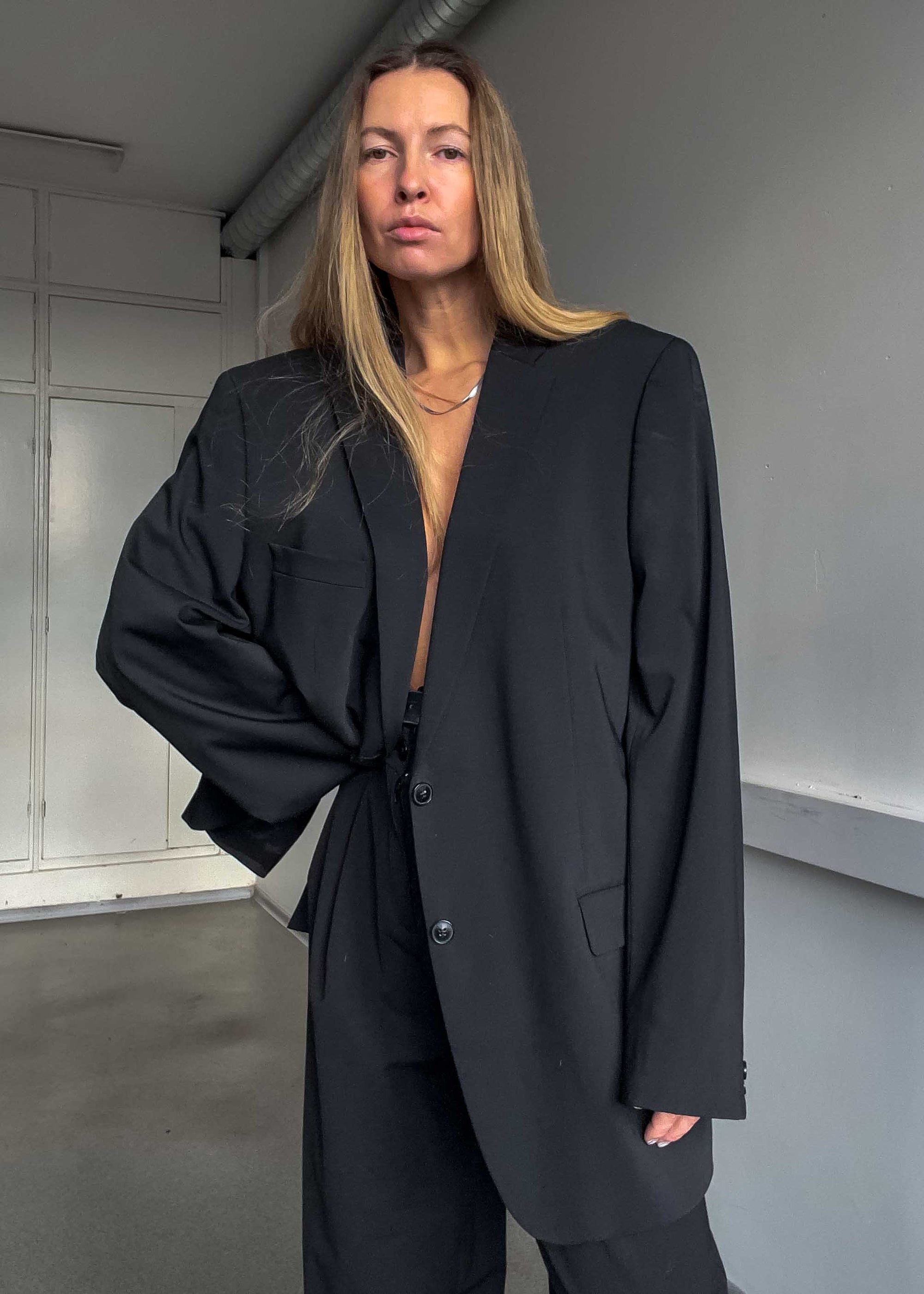 Vintage Black Oversized Blazer