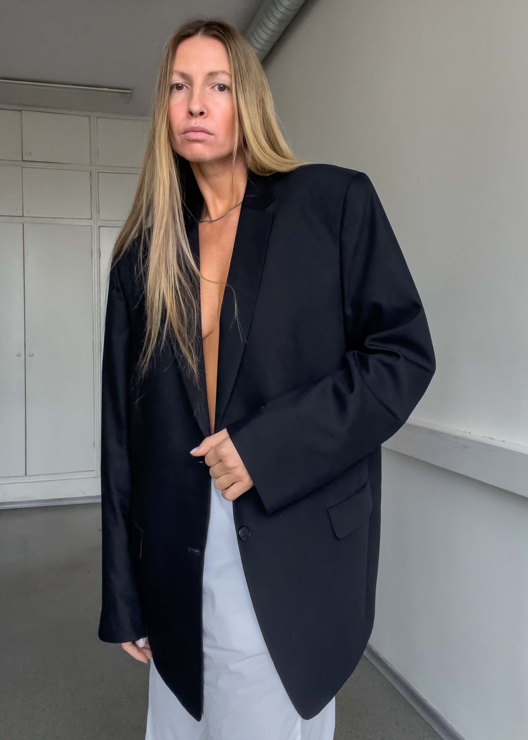Vintage Black Oversized Blazer
