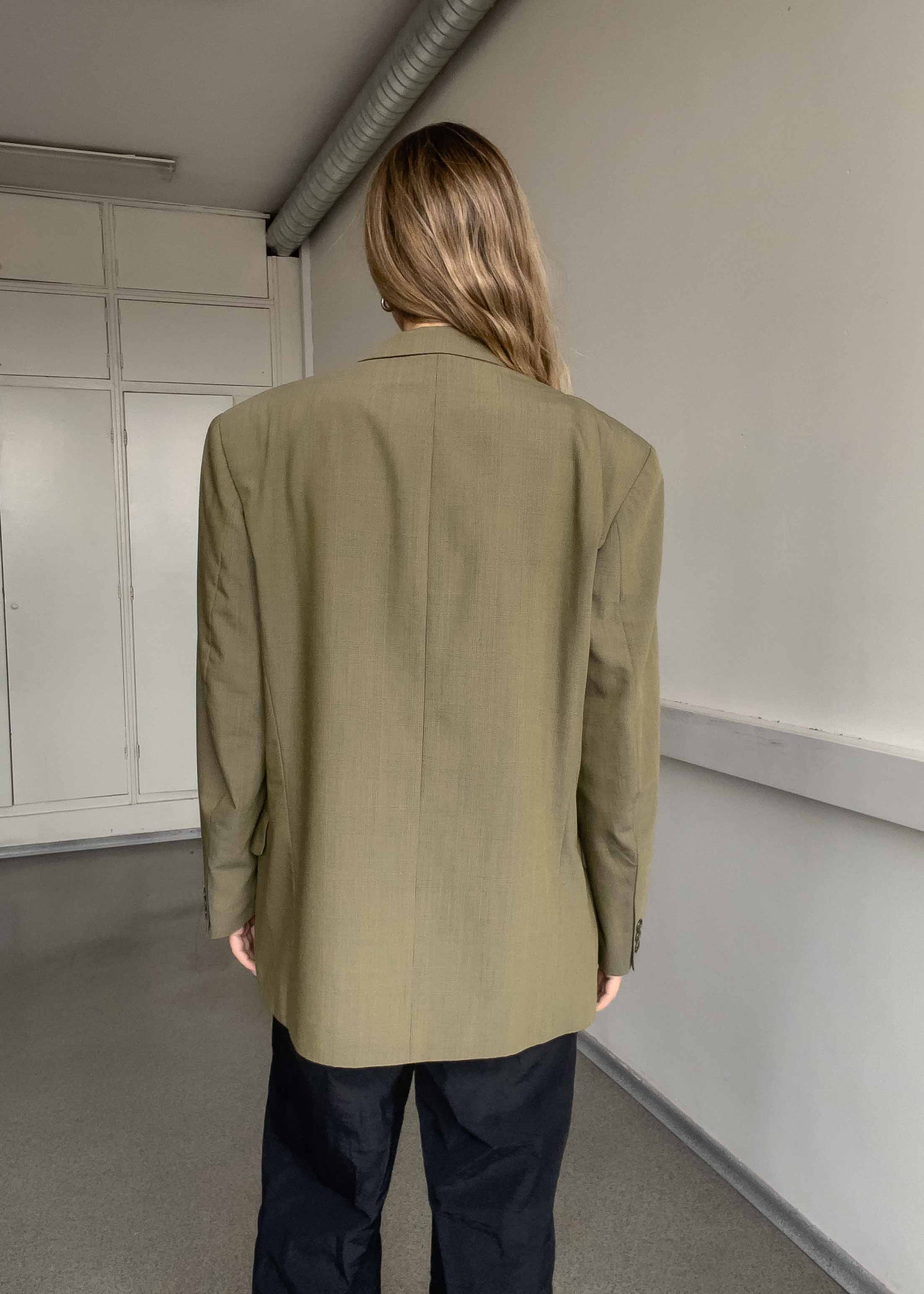 Vintage Green Oversized Blazer