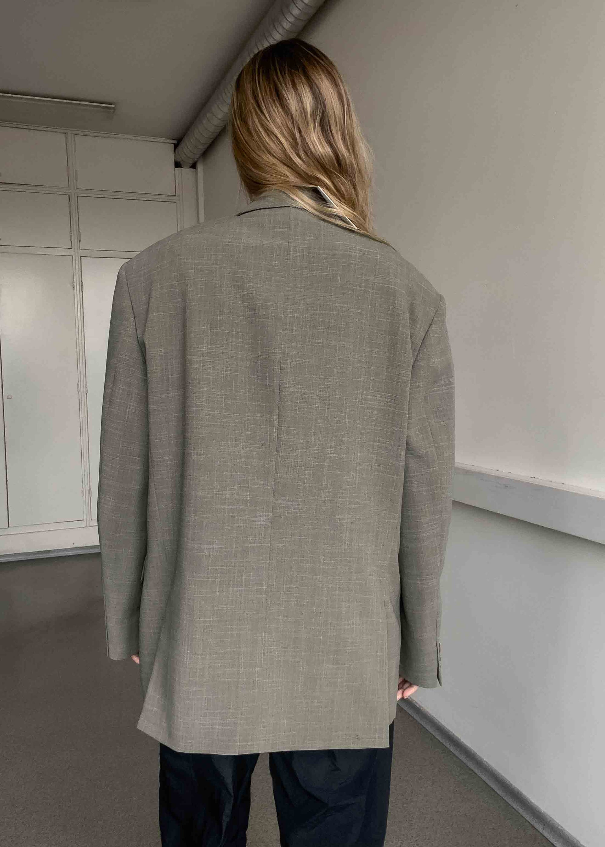 Vintage Grey Oversized Blazer