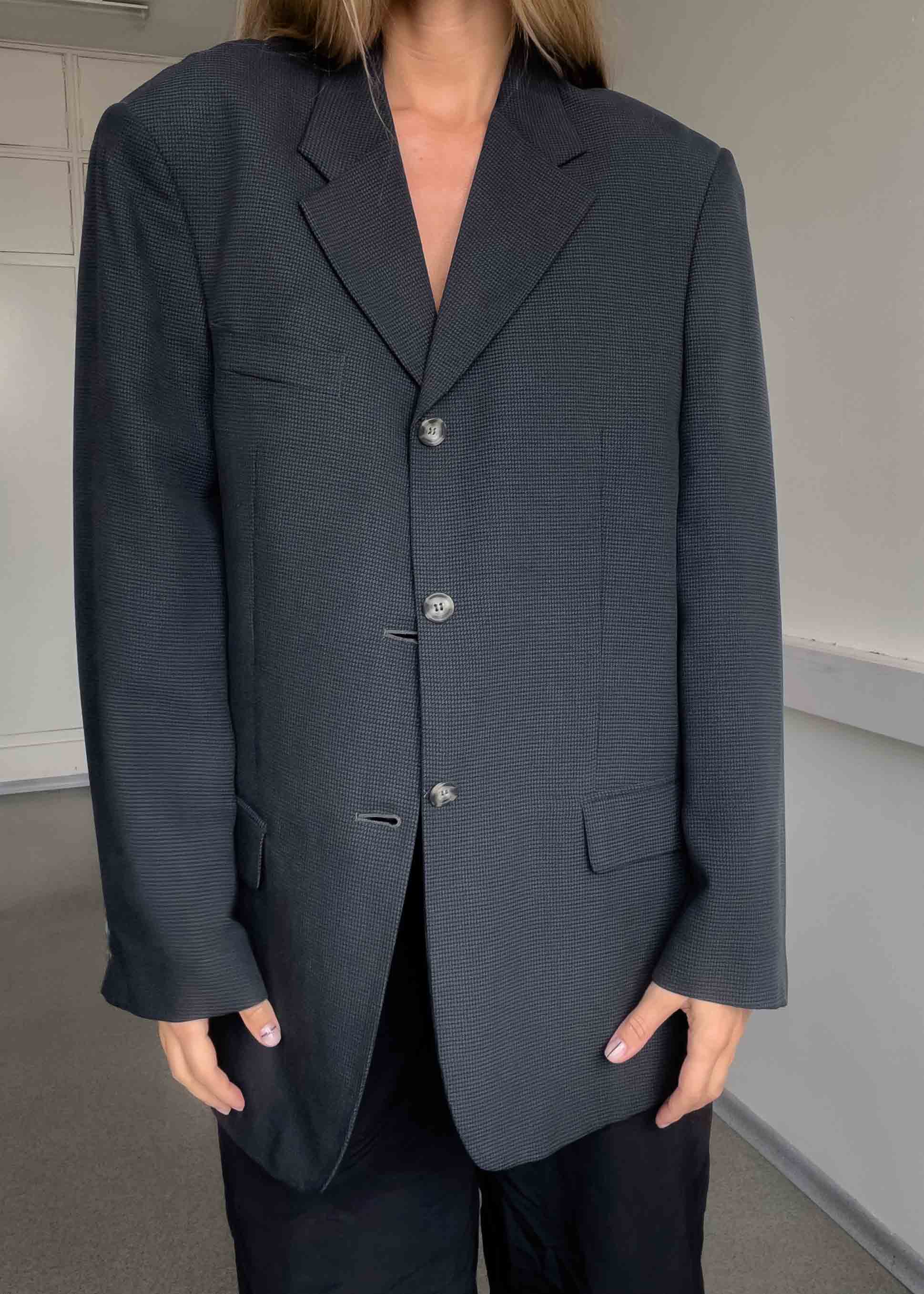 Vintage Grey Oversized Blazer