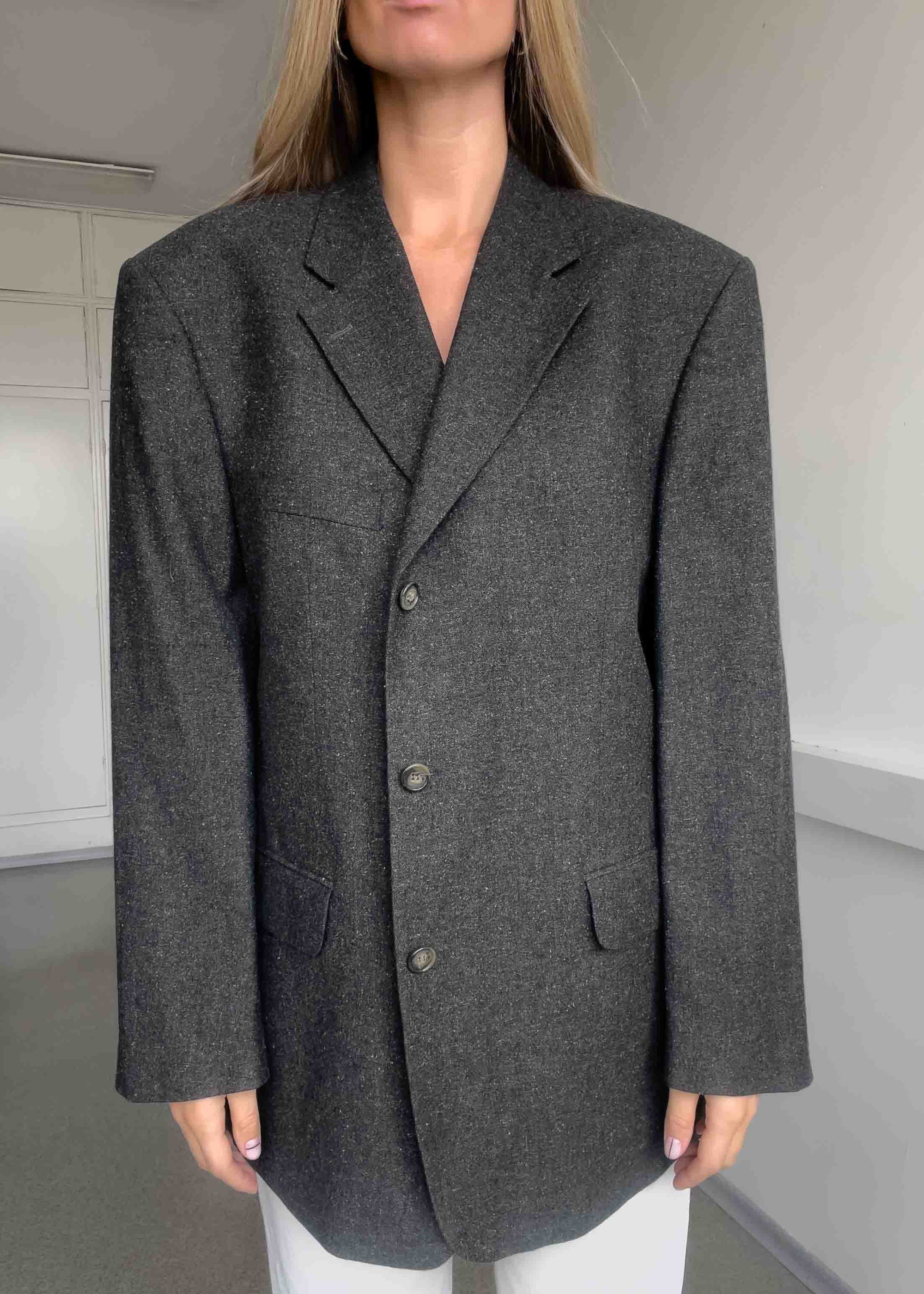Vintage Grey/Khaki Oversized Blazer