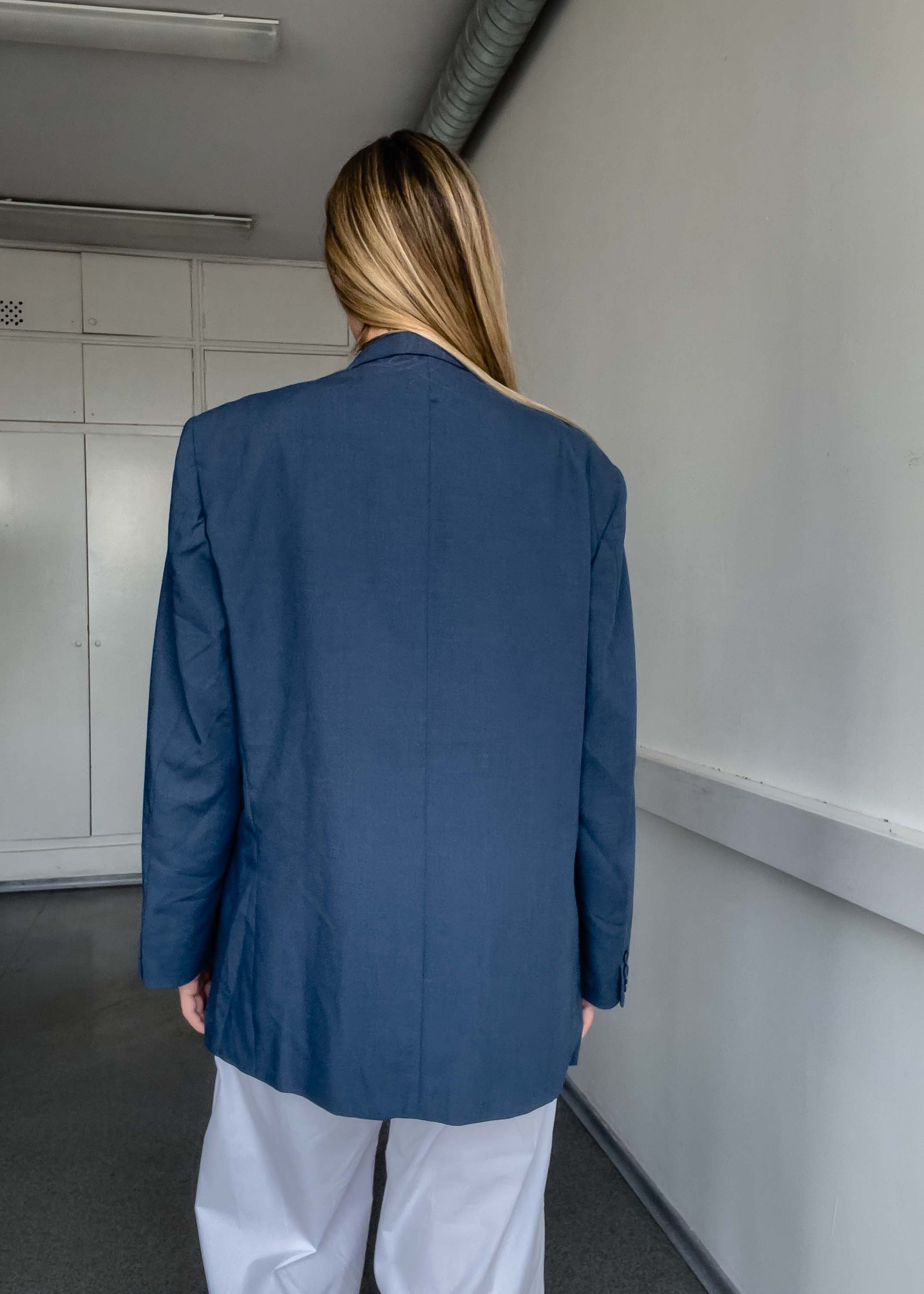 Vintage Blue Oversized Blazer