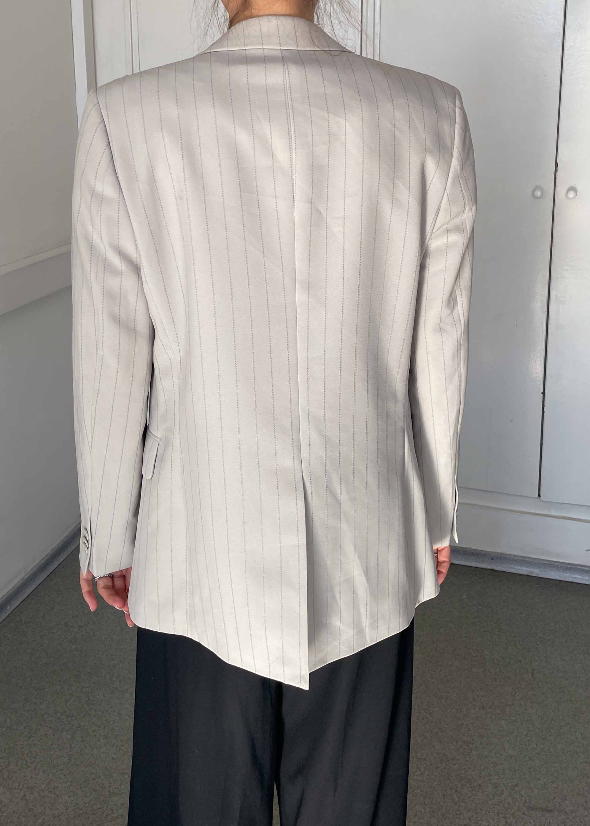 Vintage Grey Stripped Very Small Fit Blazer