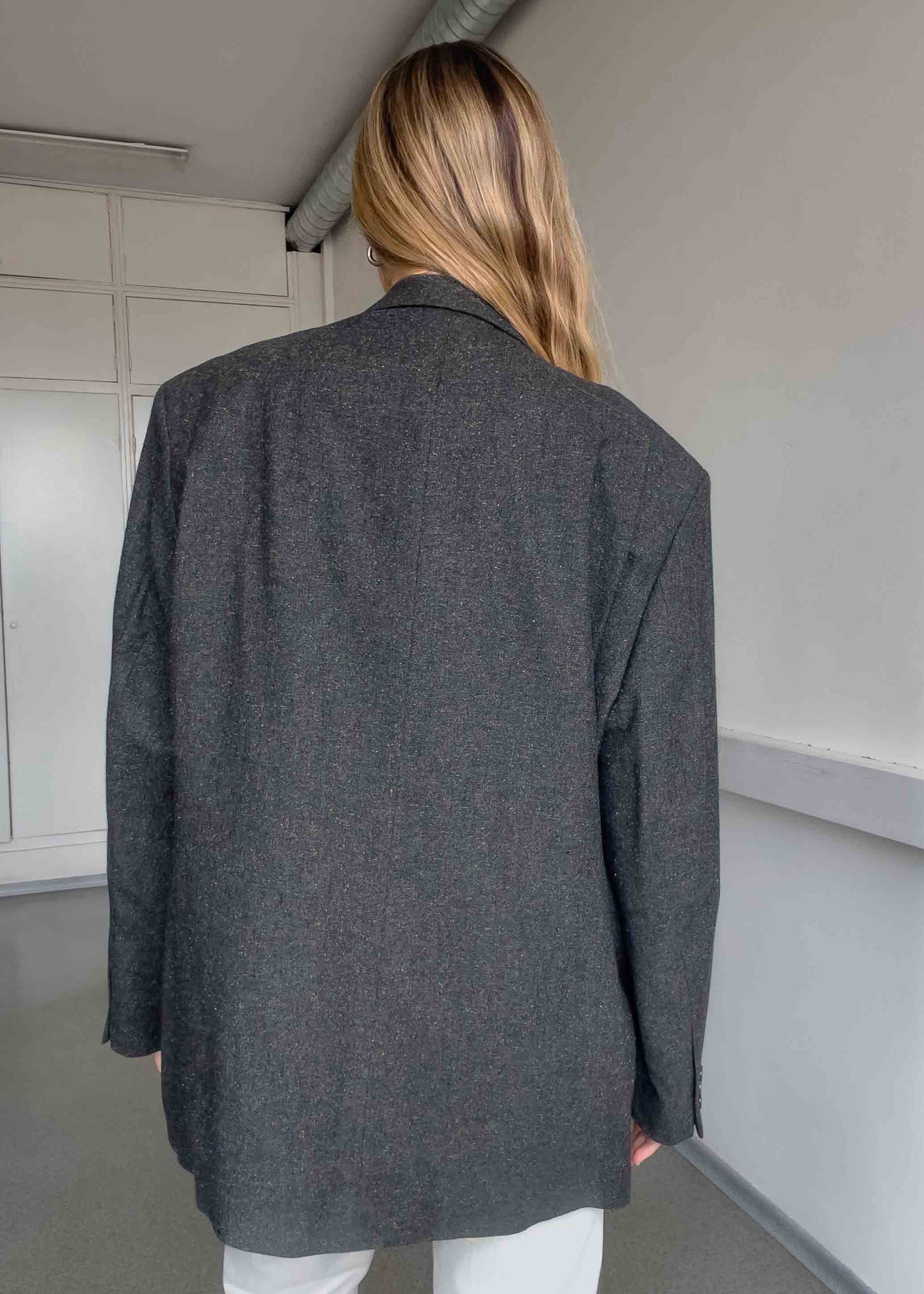 Vintage Grey/Khaki Oversized Blazer