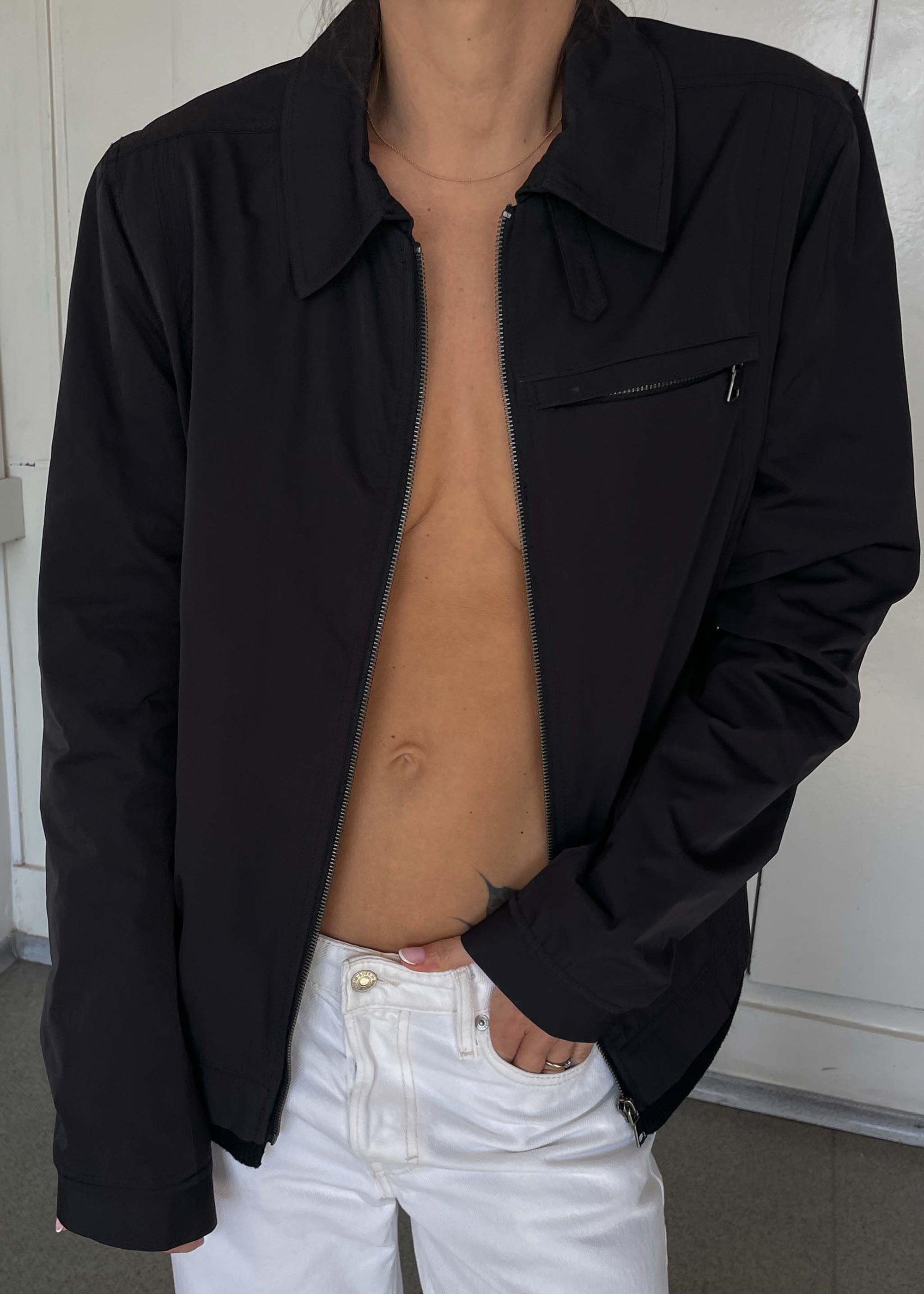 Vintage Black Slim-Fit Spring Jacket – MEXX