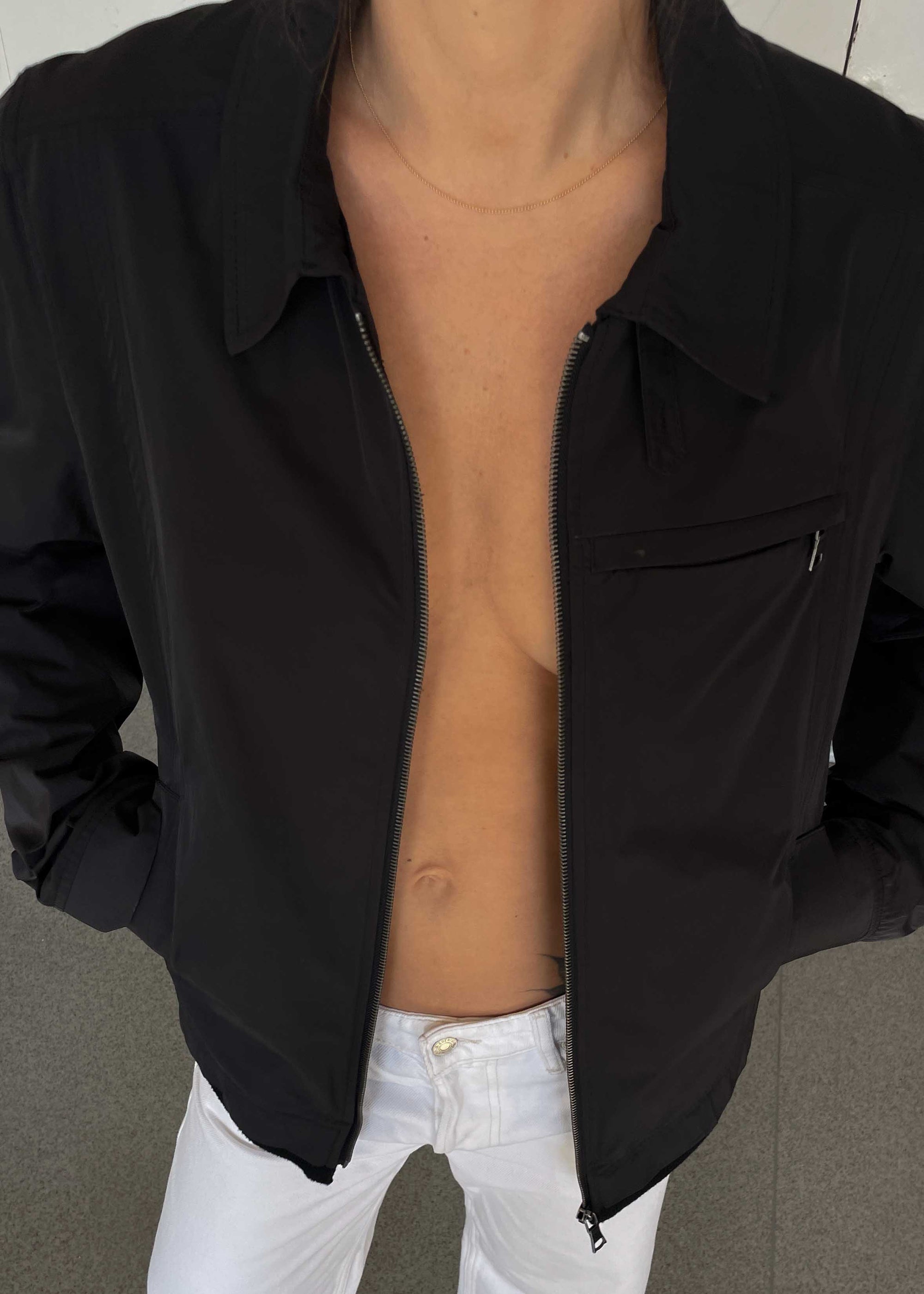 Vintage Black Slim-Fit Spring Jacket – MEXX