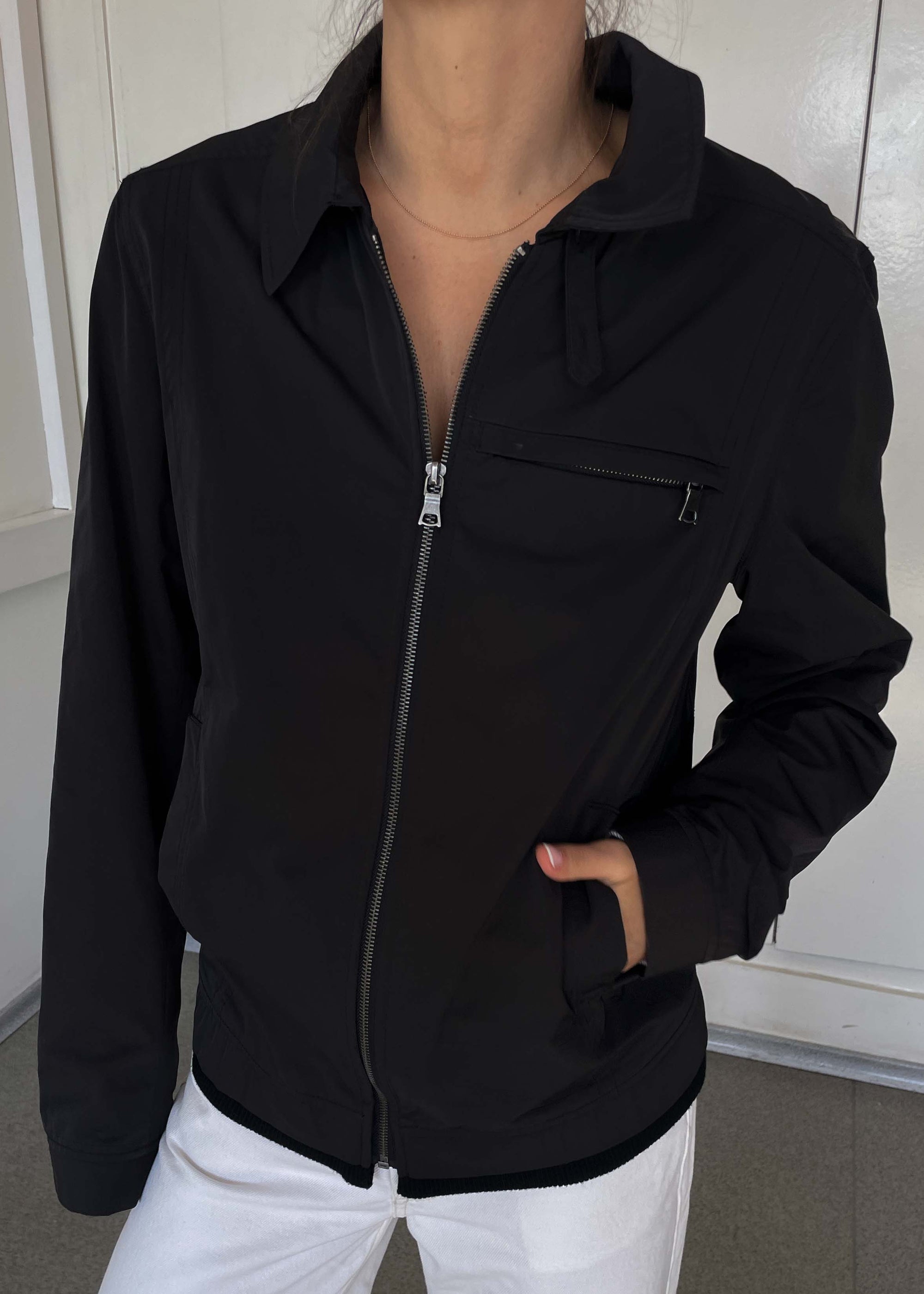 Vintage Black Slim-Fit Spring Jacket – MEXX