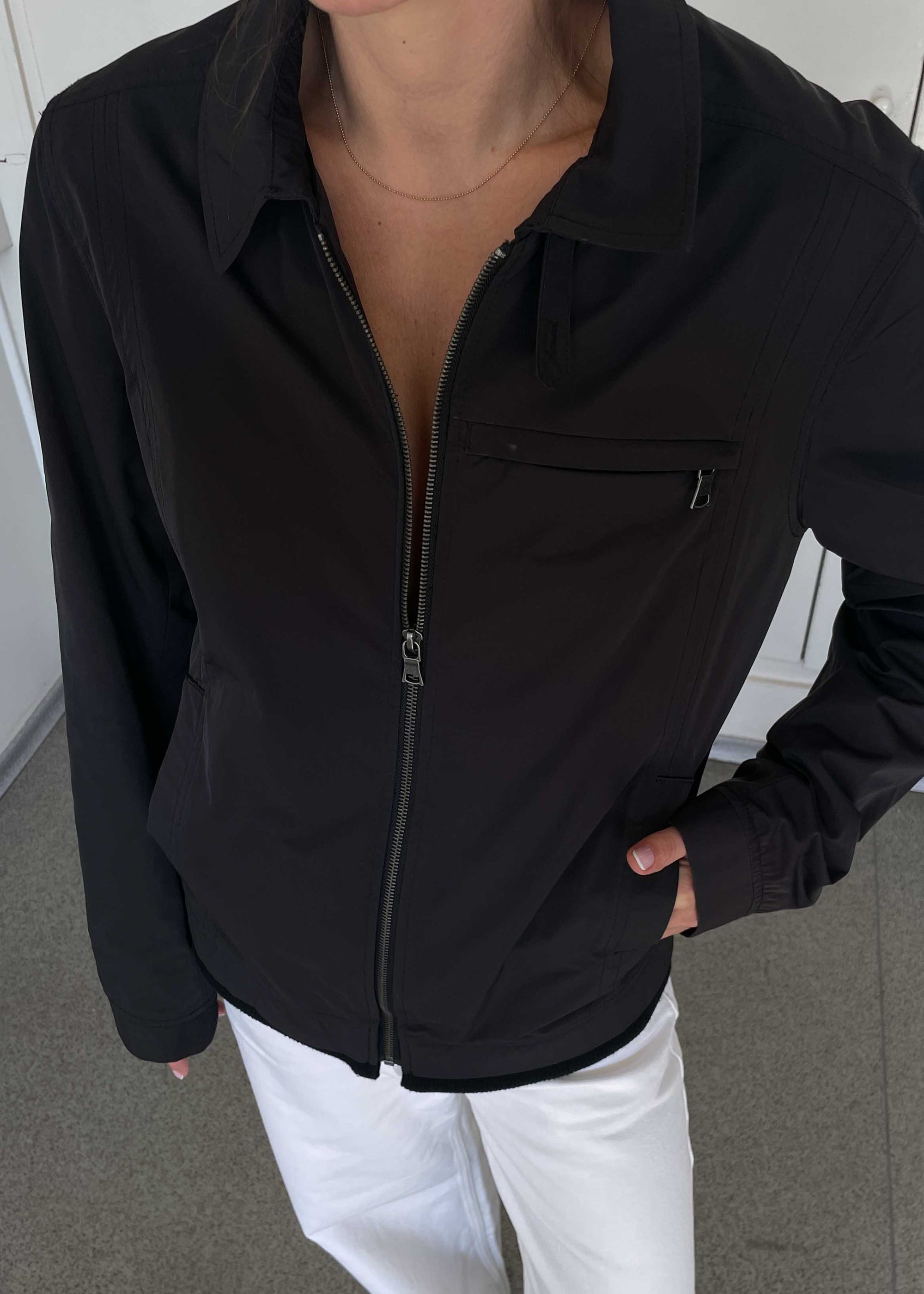 Vintage Black Slim-Fit Spring Jacket – MEXX