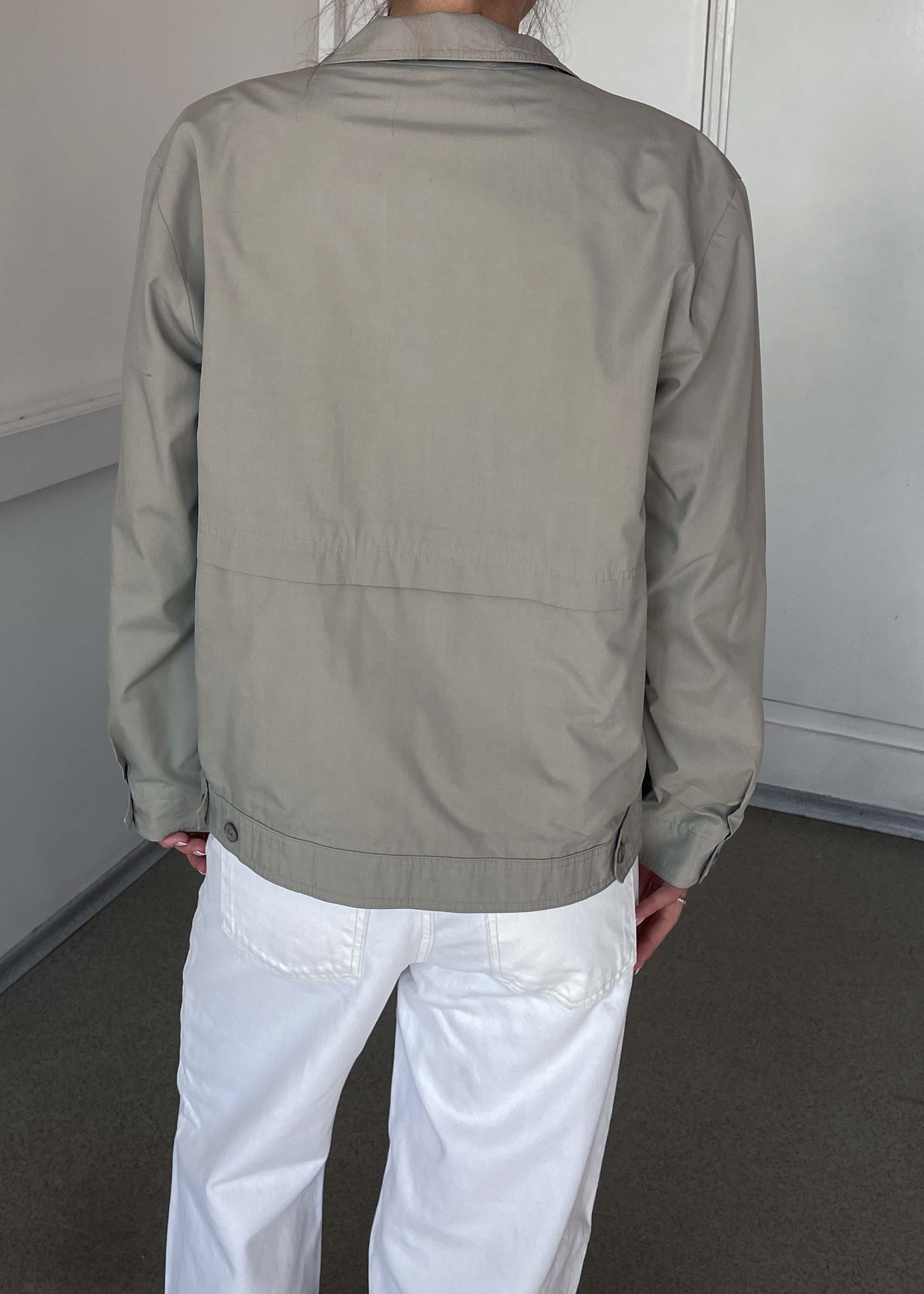 Vintage Grey Oversized Bomber Jacket