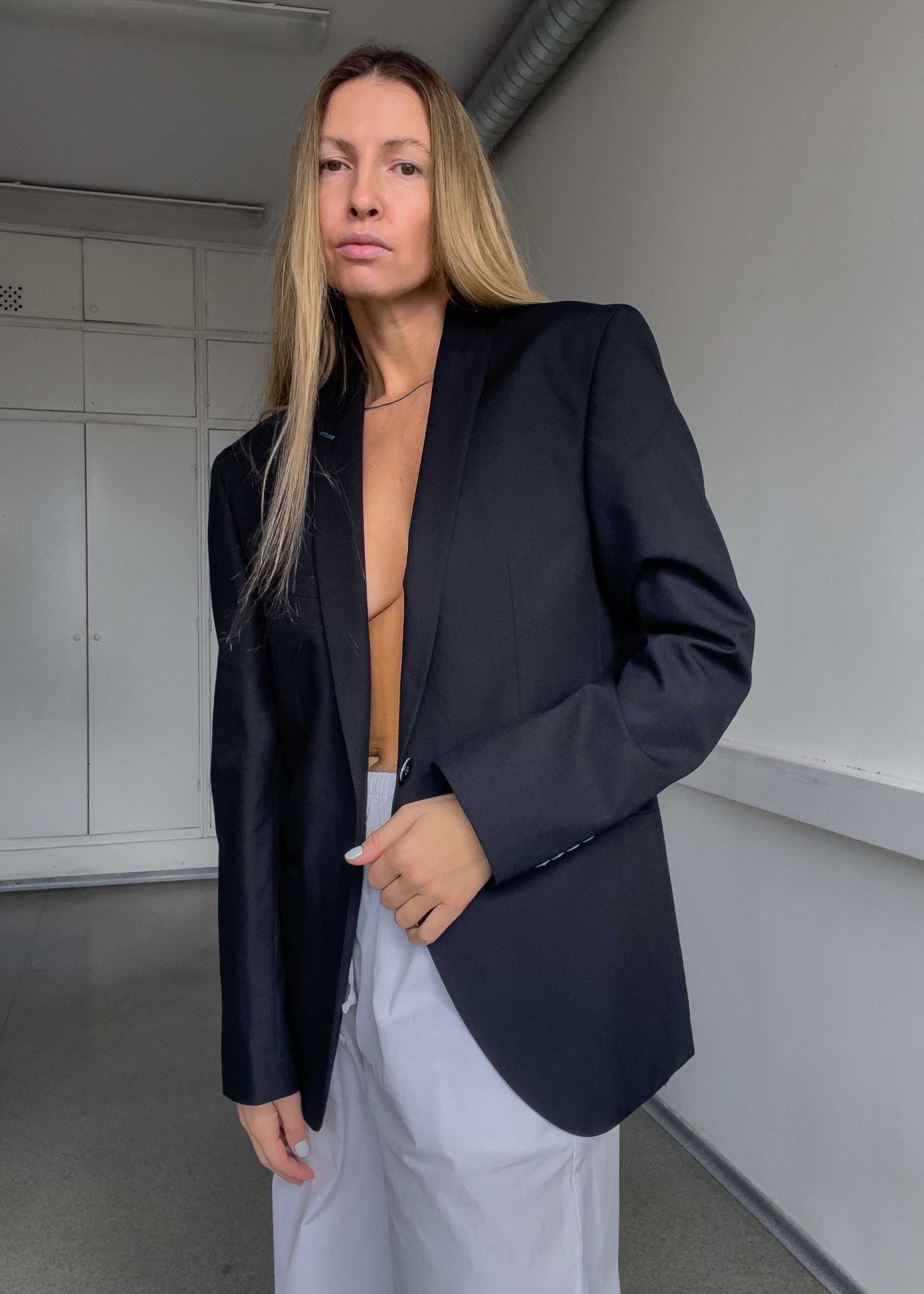 Vintage Black Oversized Blazer