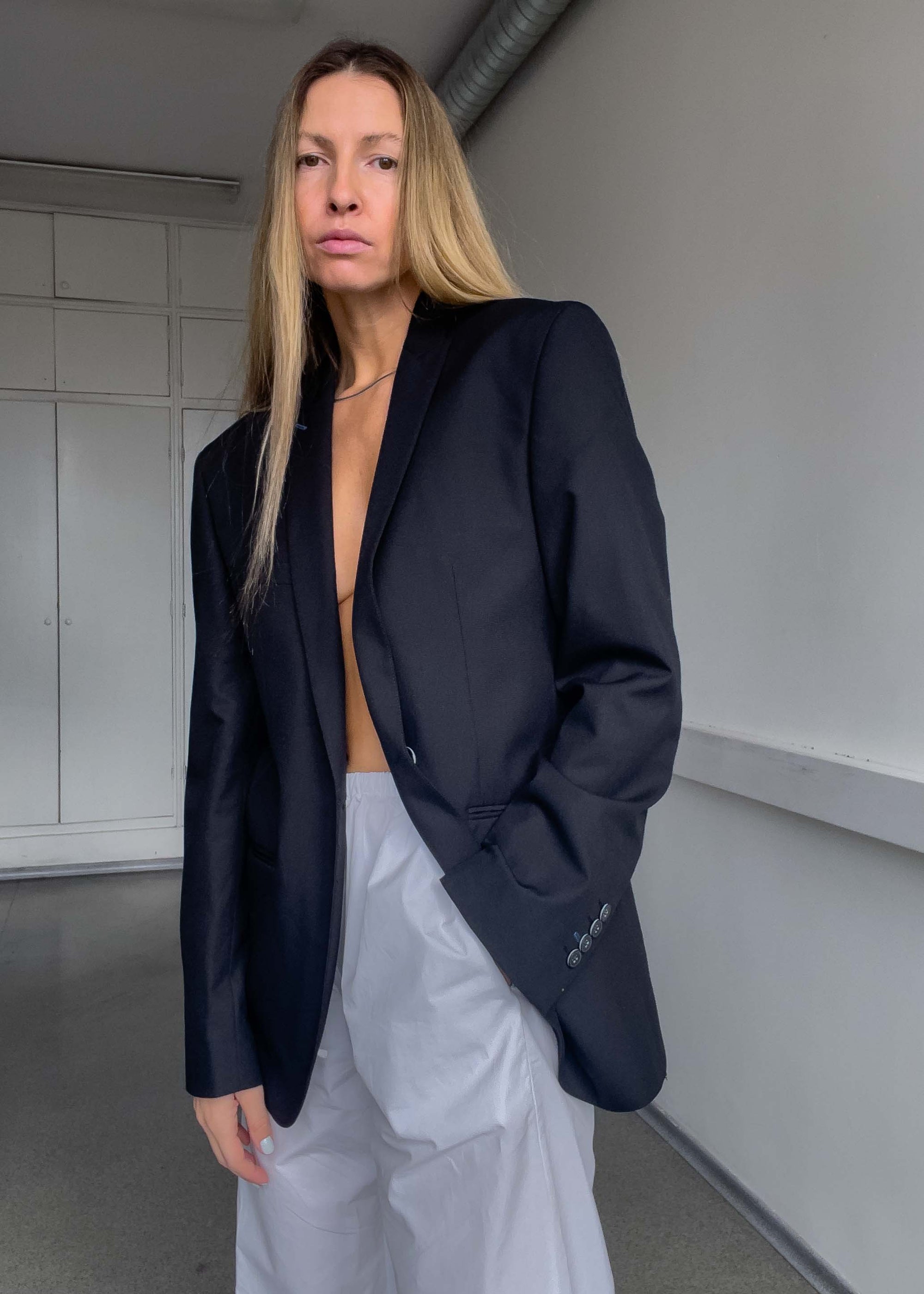 Vintage Black Oversized Blazer