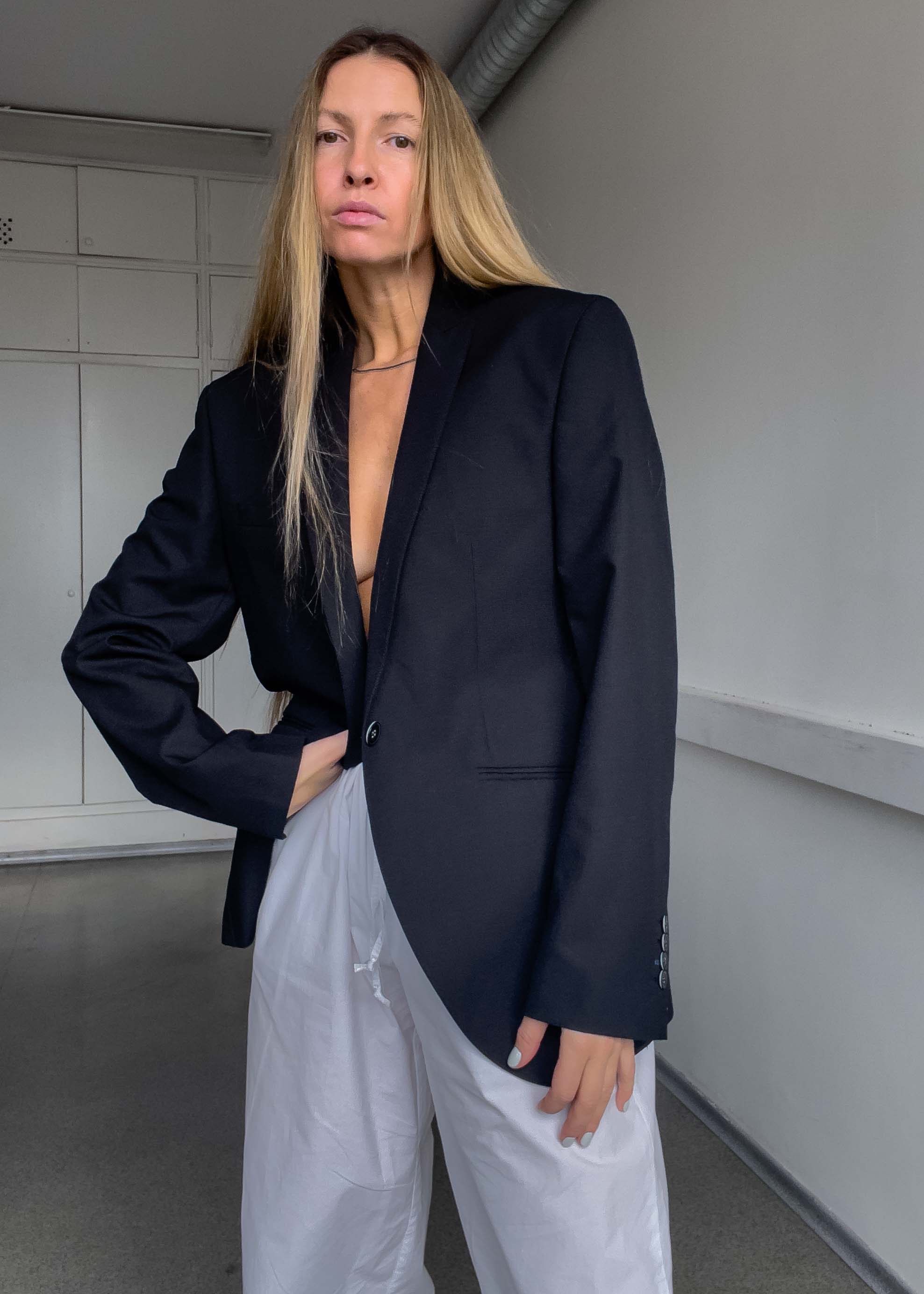 Vintage Black Oversized Blazer