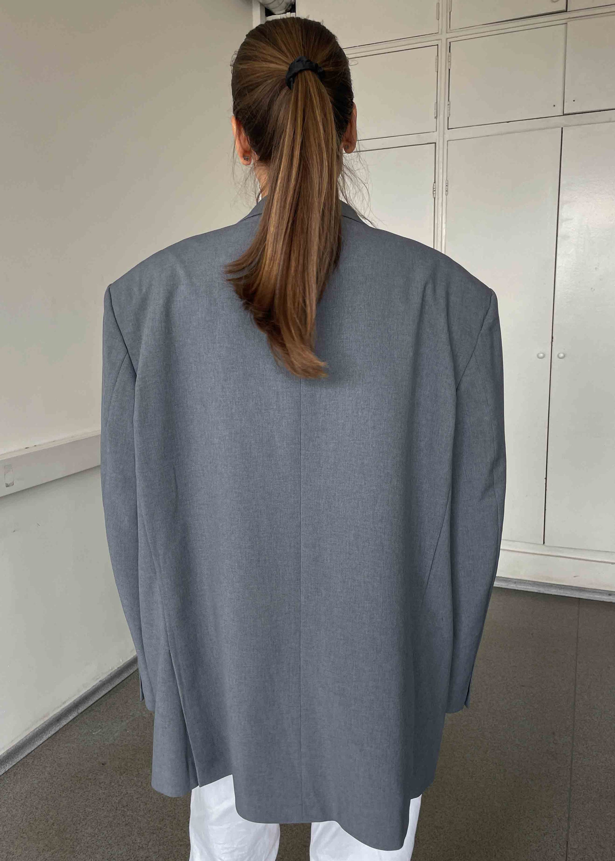 Vintage Grey Oversized Blazer