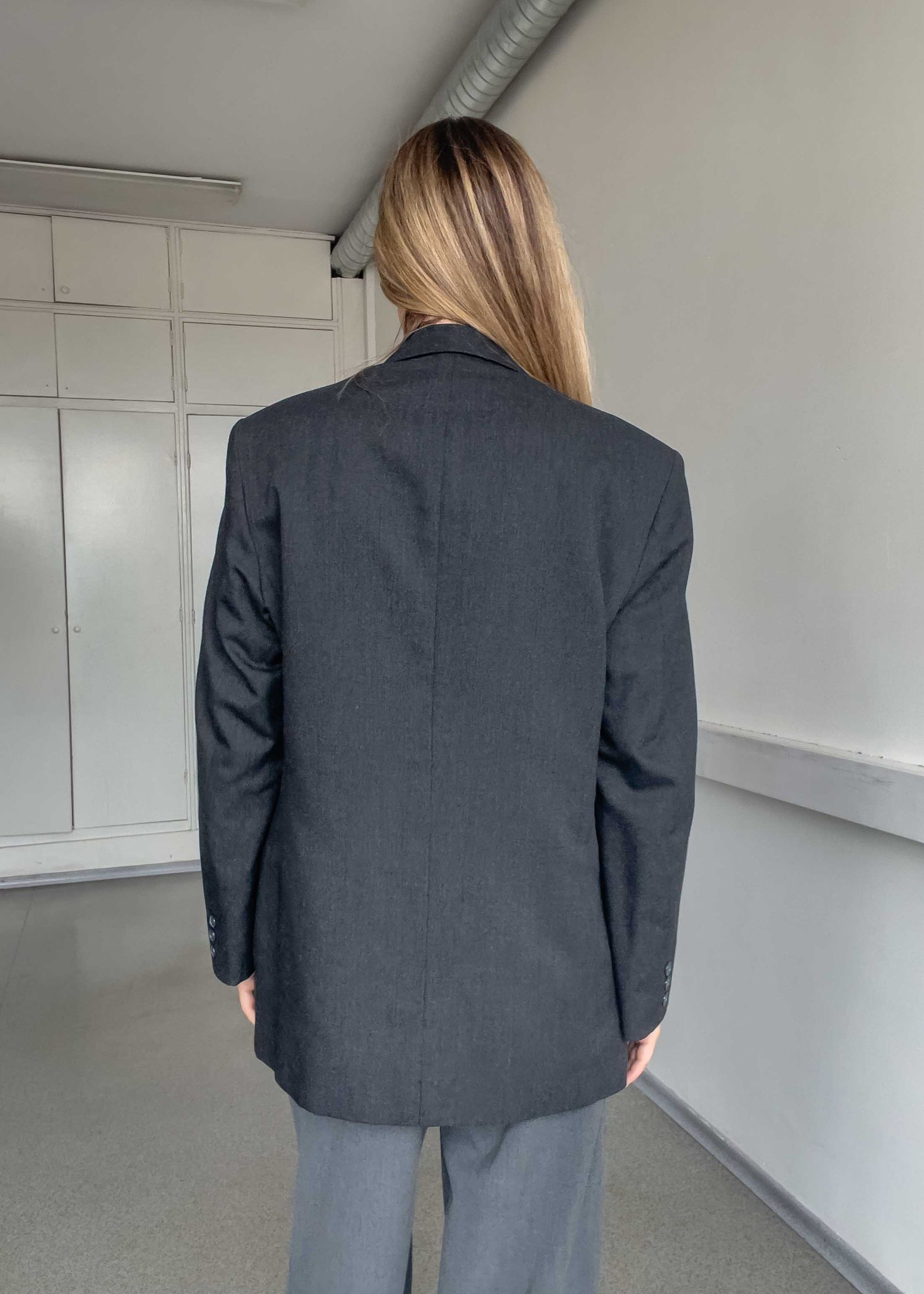 Vintage Grey Oversized Blazer