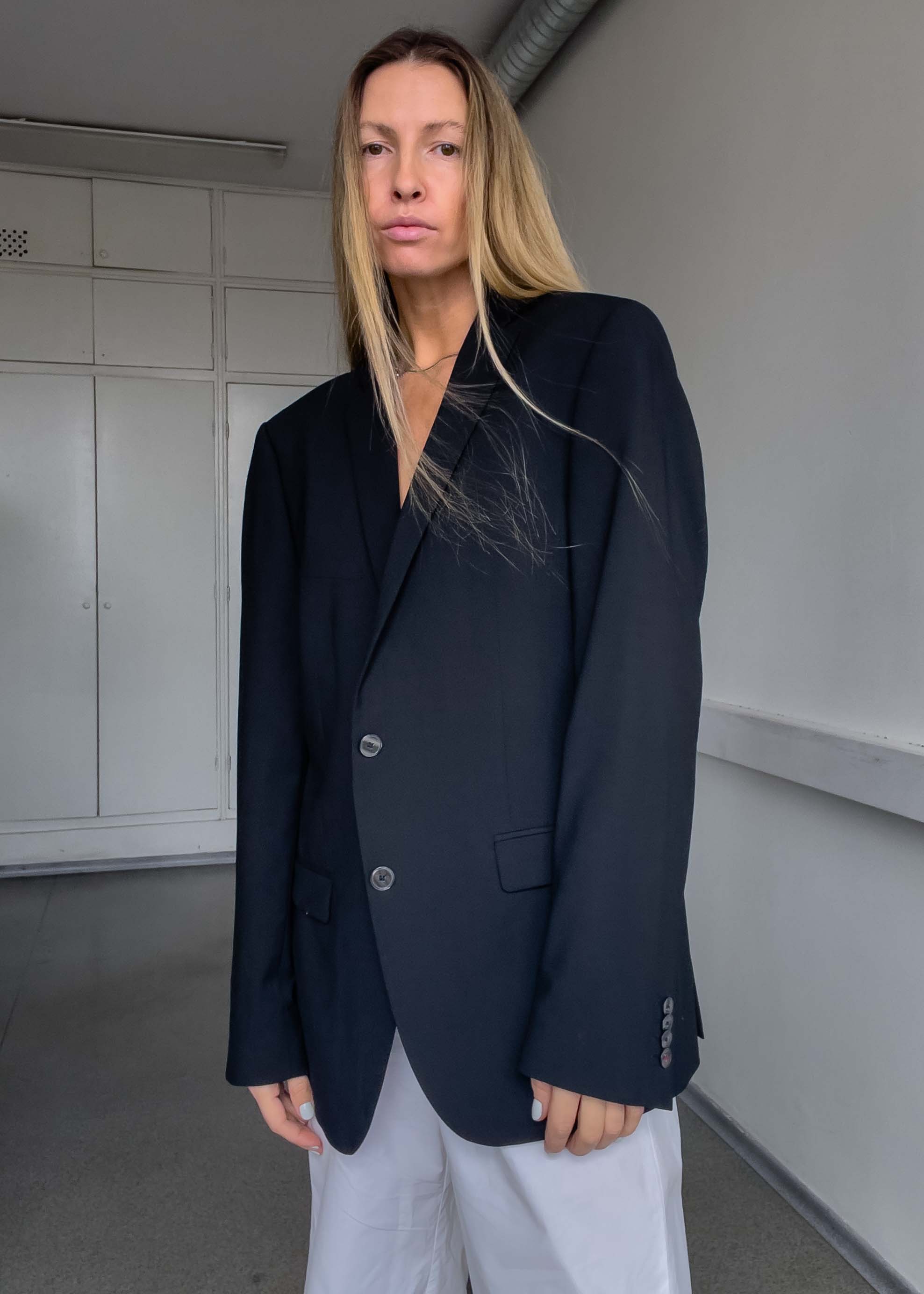 Vintage Black Oversized Blazer