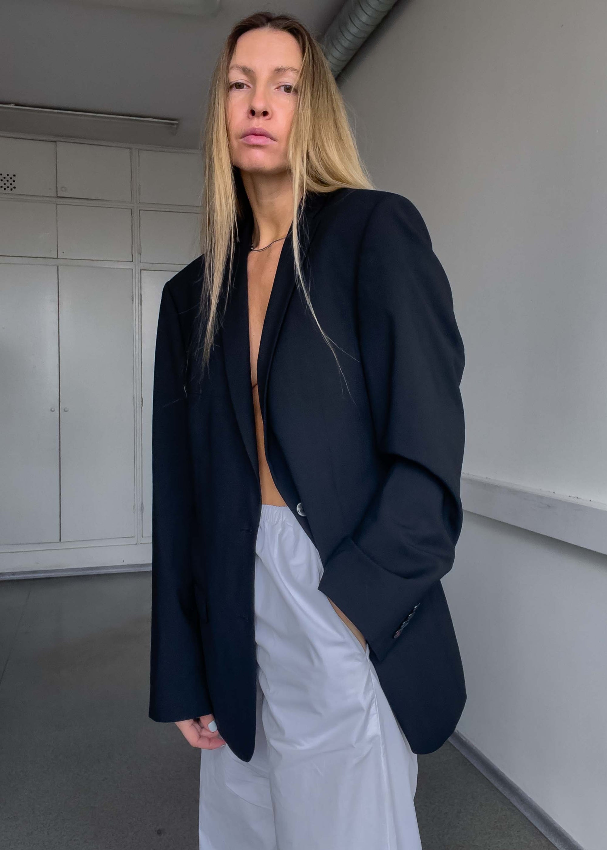 Vintage Black Oversized Blazer